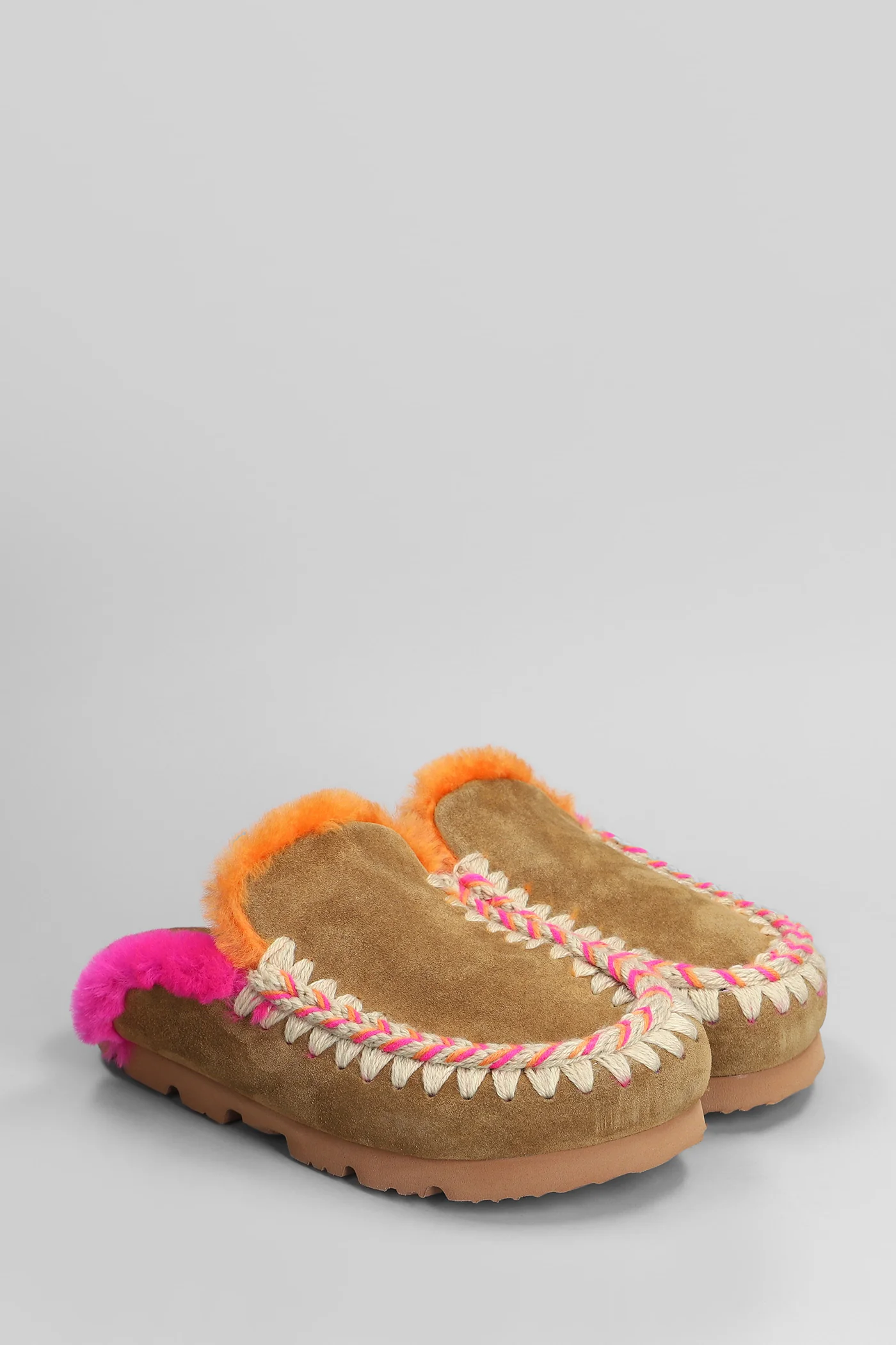 Winter bio Slipper-Mule in brown suede - Image 2