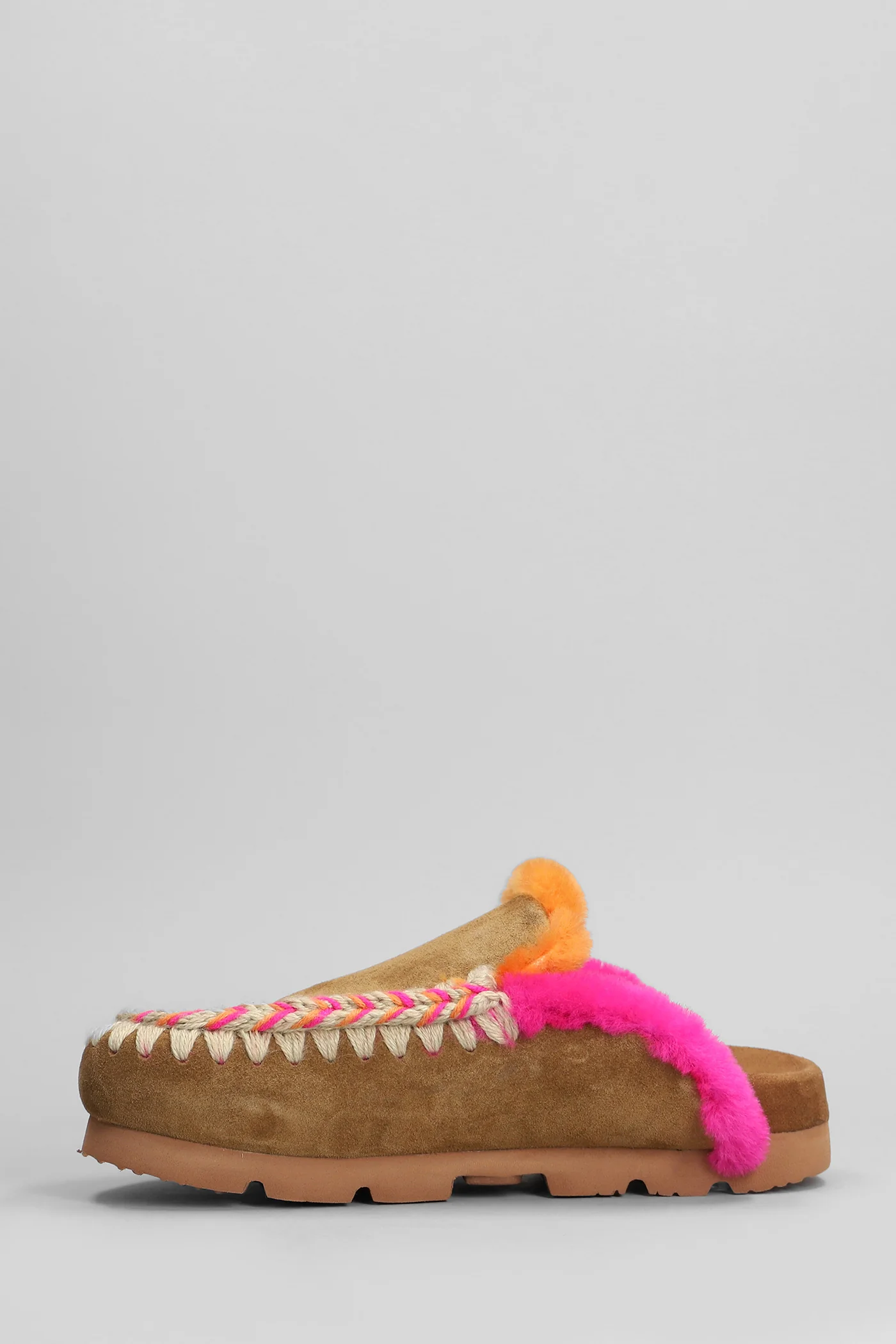 Winter bio Slipper-Mule in brown suede - Image 3