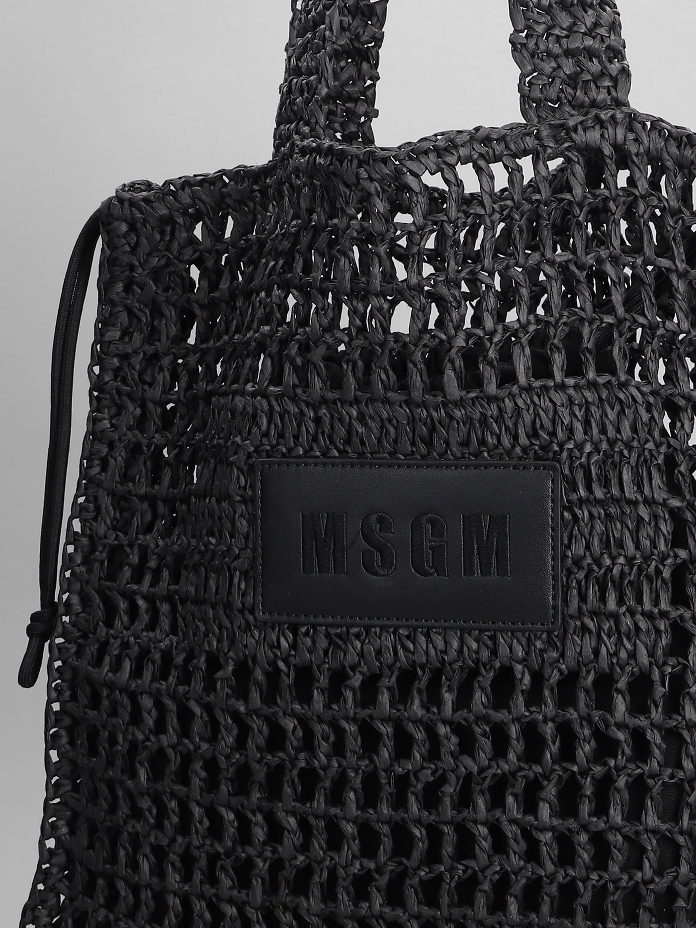 Raffia bag girl Hand bag in black raffia - Image 4