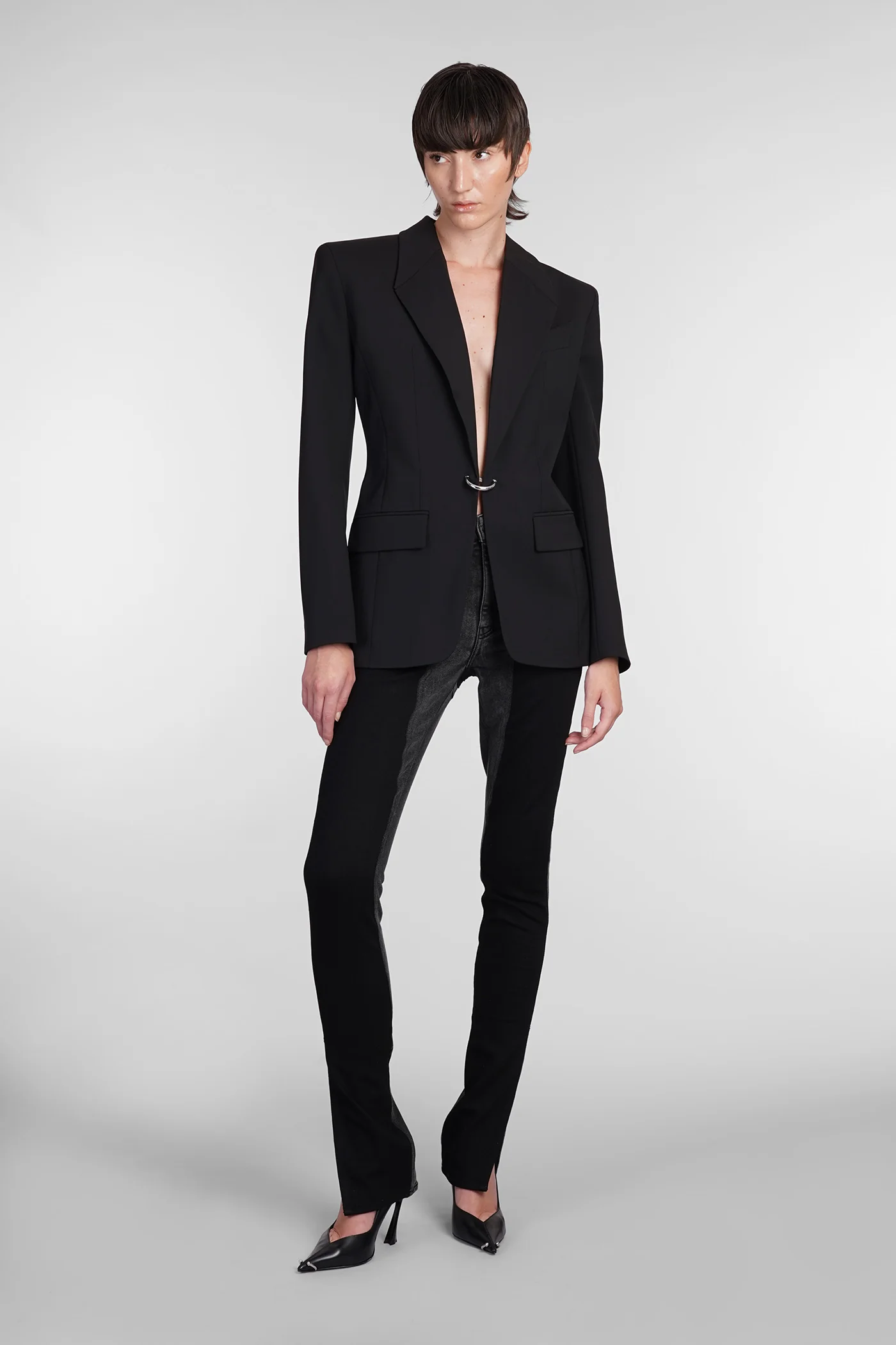 Blazer in black wool - Image 2