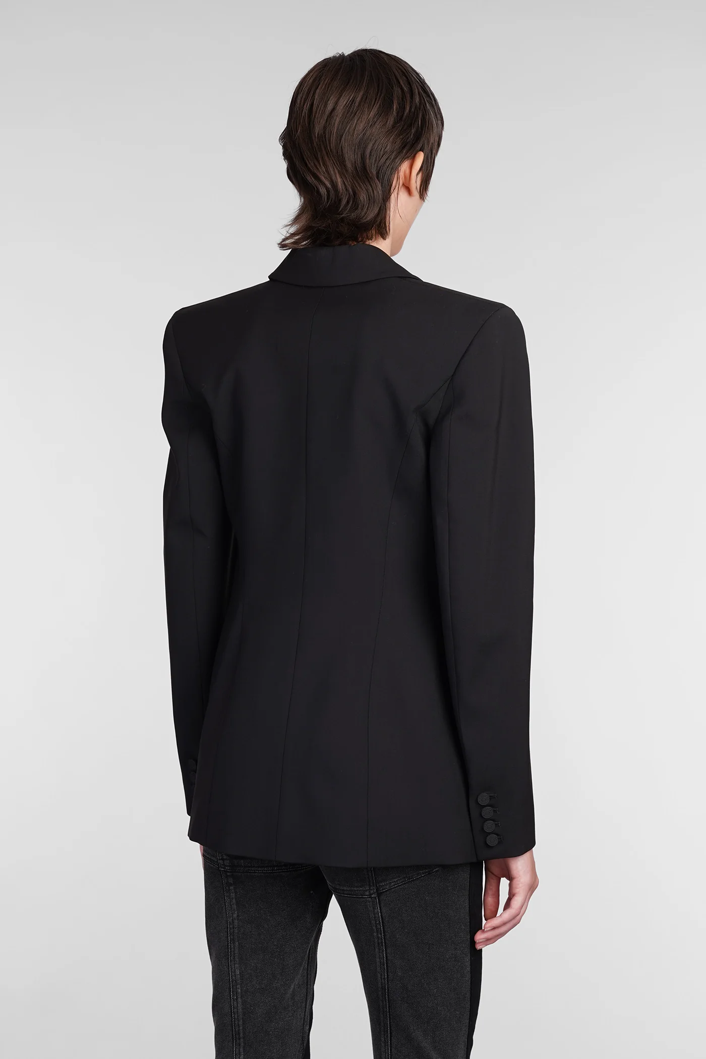 Blazer in black wool - Image 3