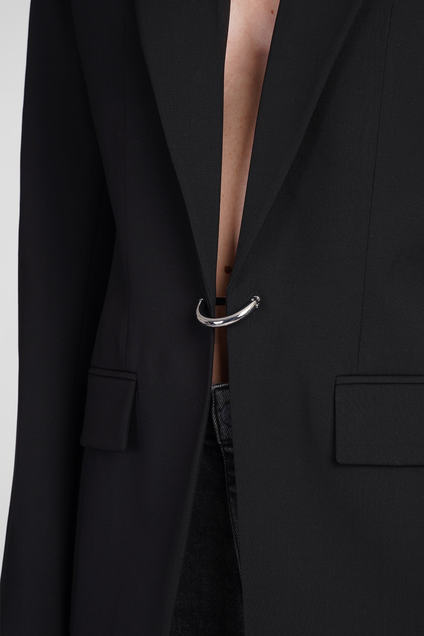 Blazer in black wool - Image 5