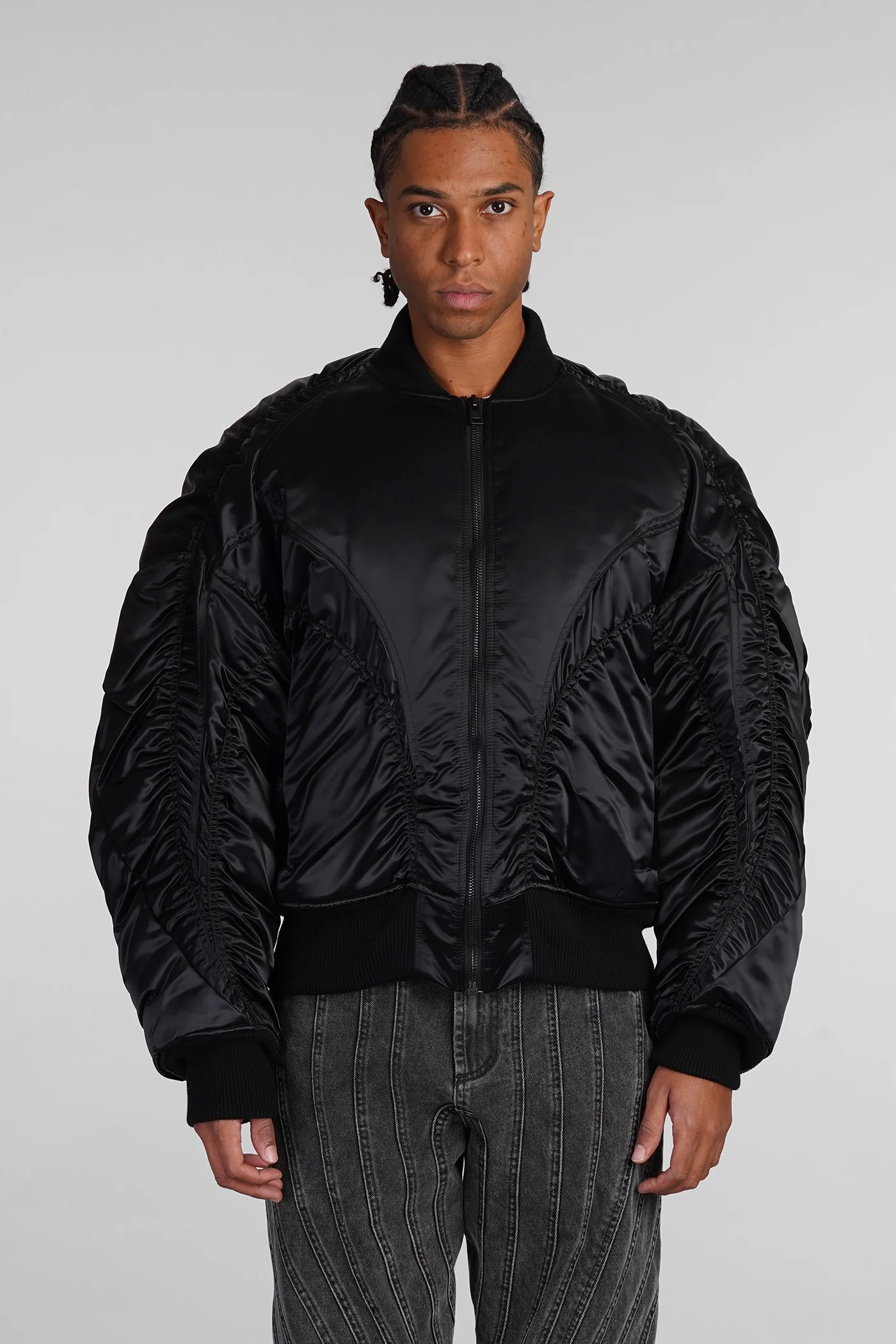 Bomber Jacket in black nylon