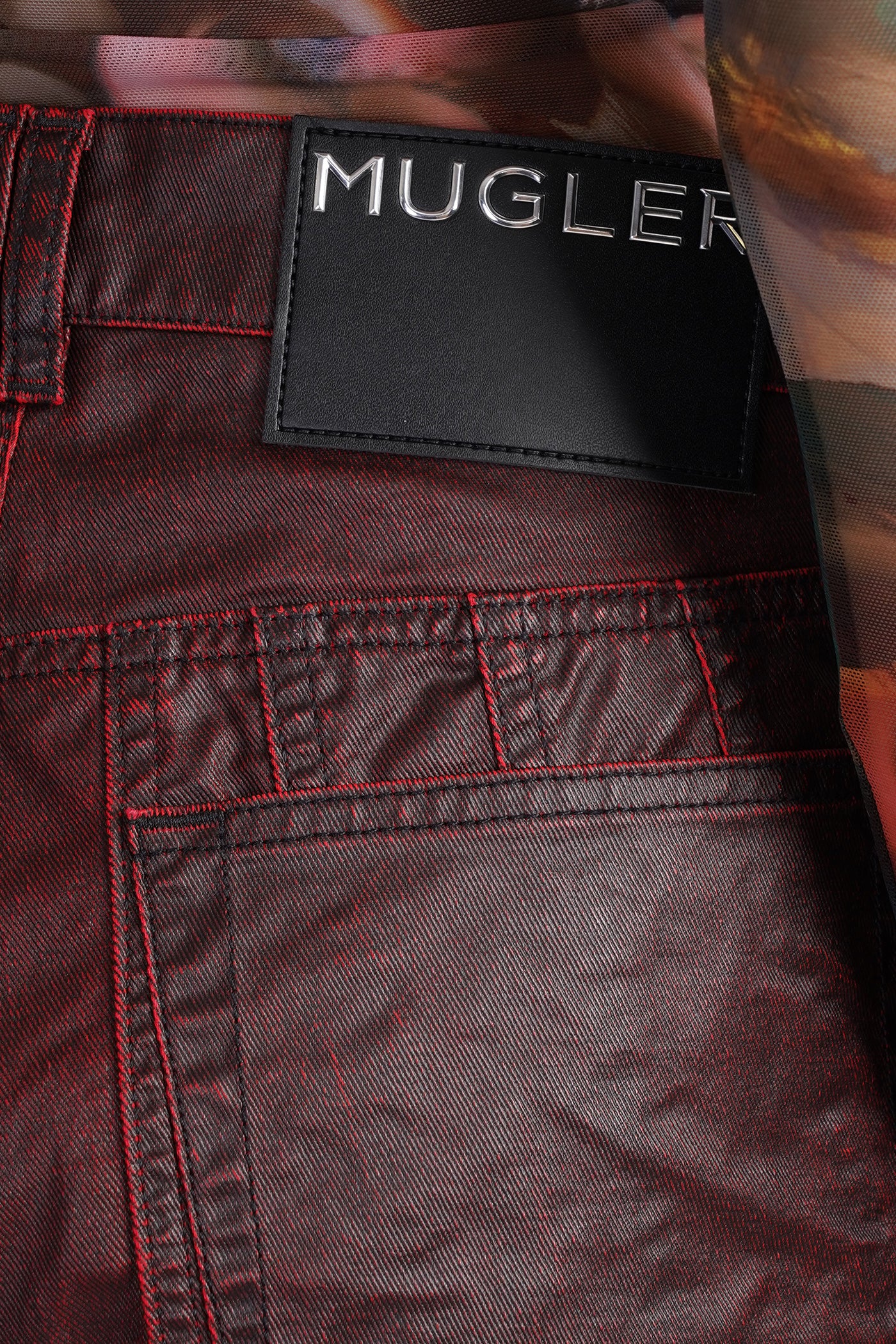 Jeans in bordeaux cotton - Image 5