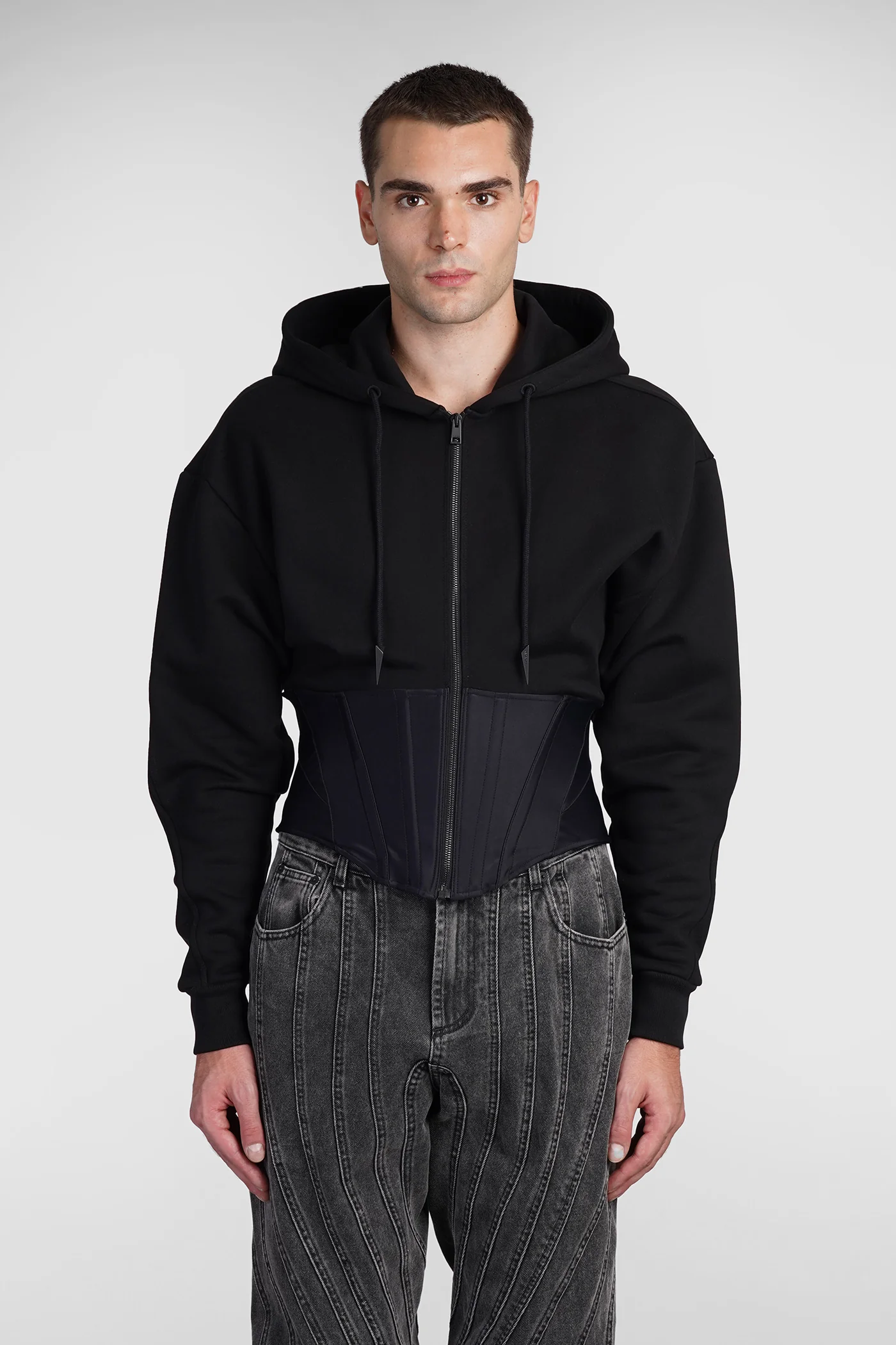 Sweatshirt in black cotton