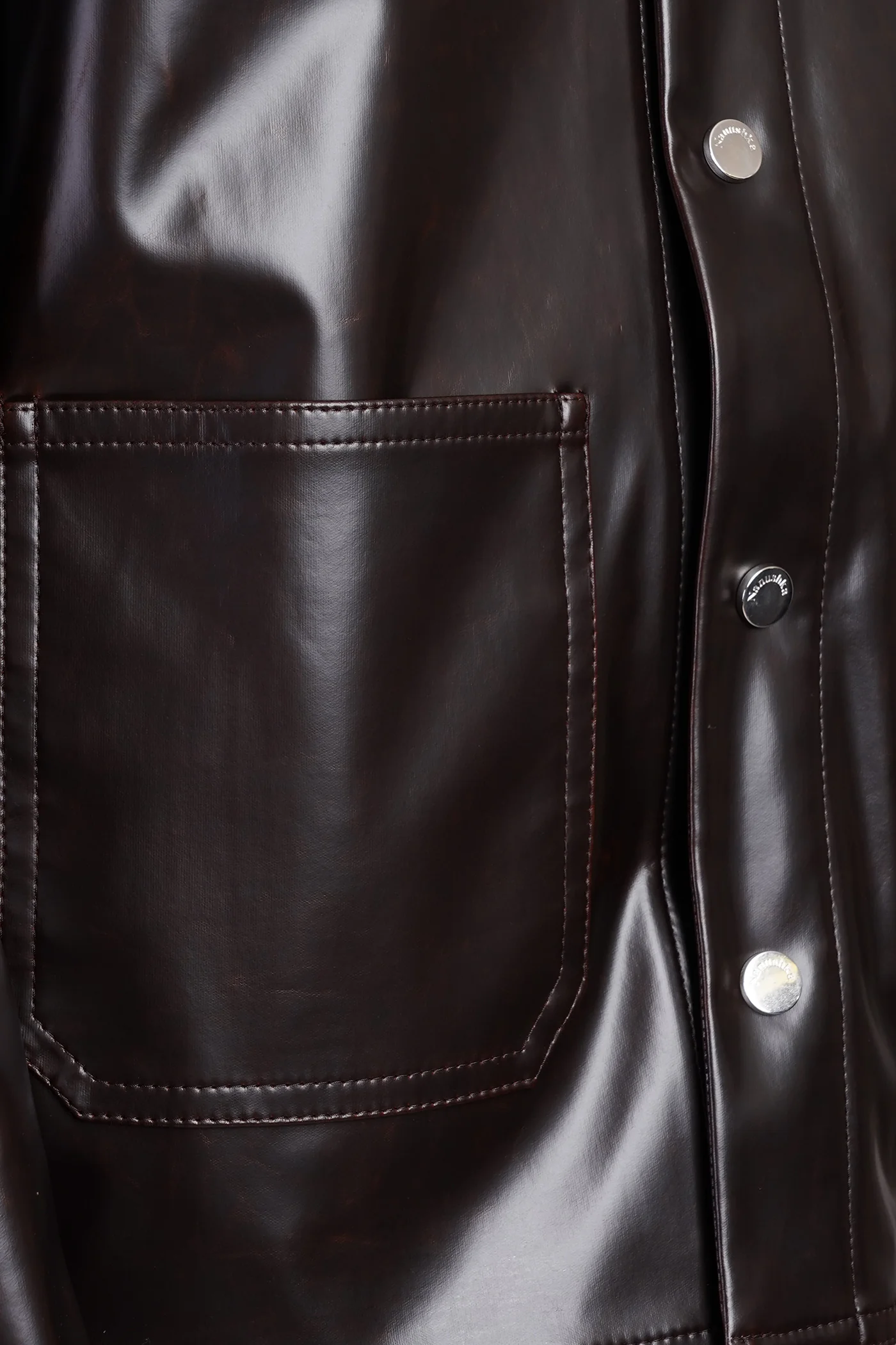 Casual jacket in brown Polyuretan - Image 5