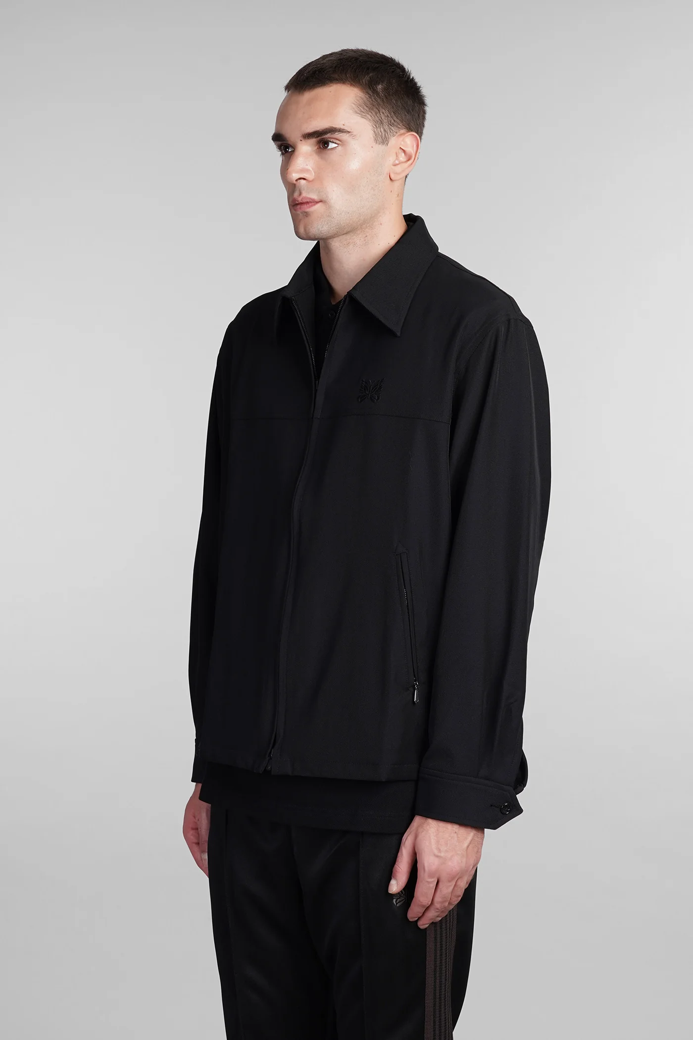 Casual jacket in black polyester - Image 4
