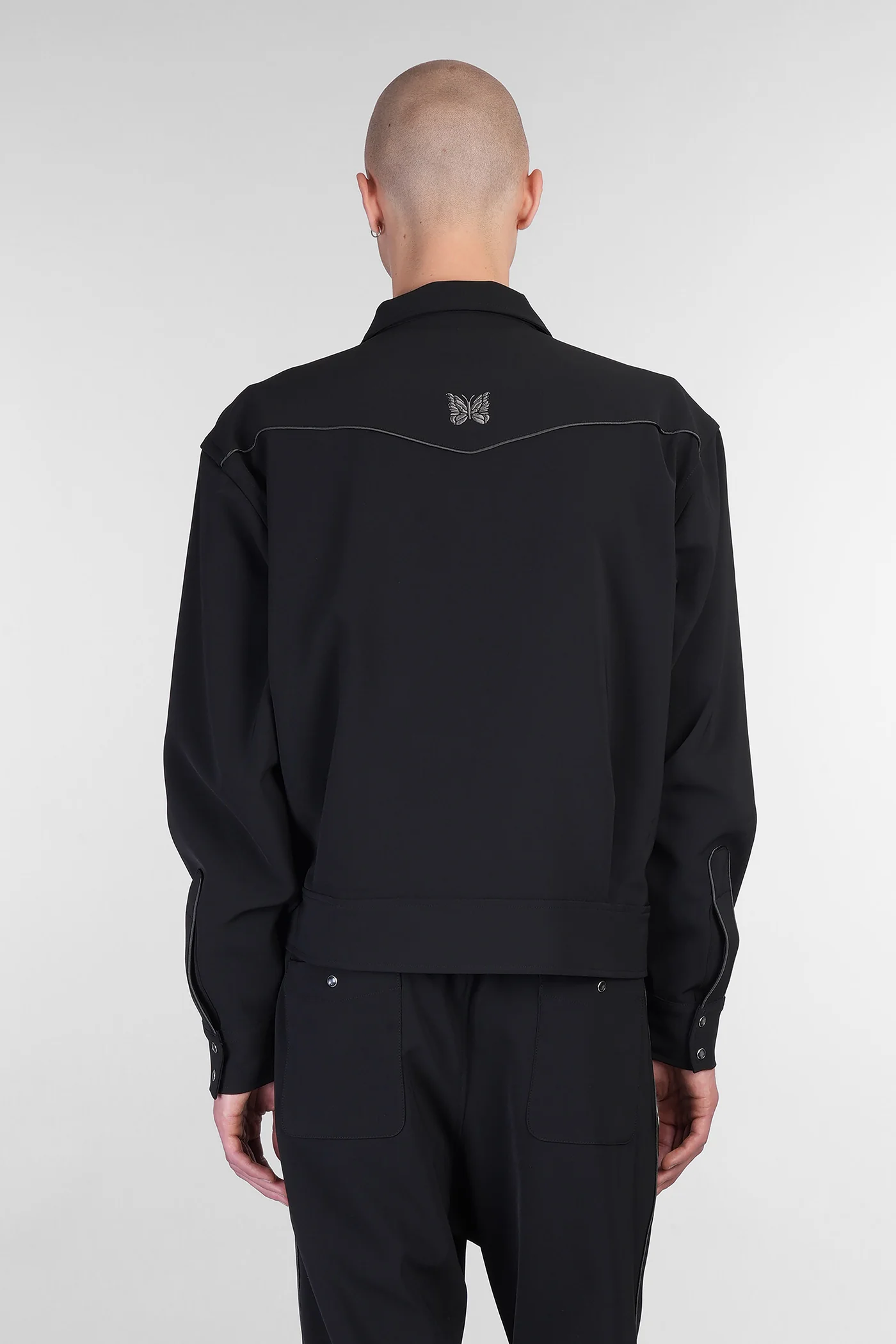 Casual jacket in black polyester - Image 3