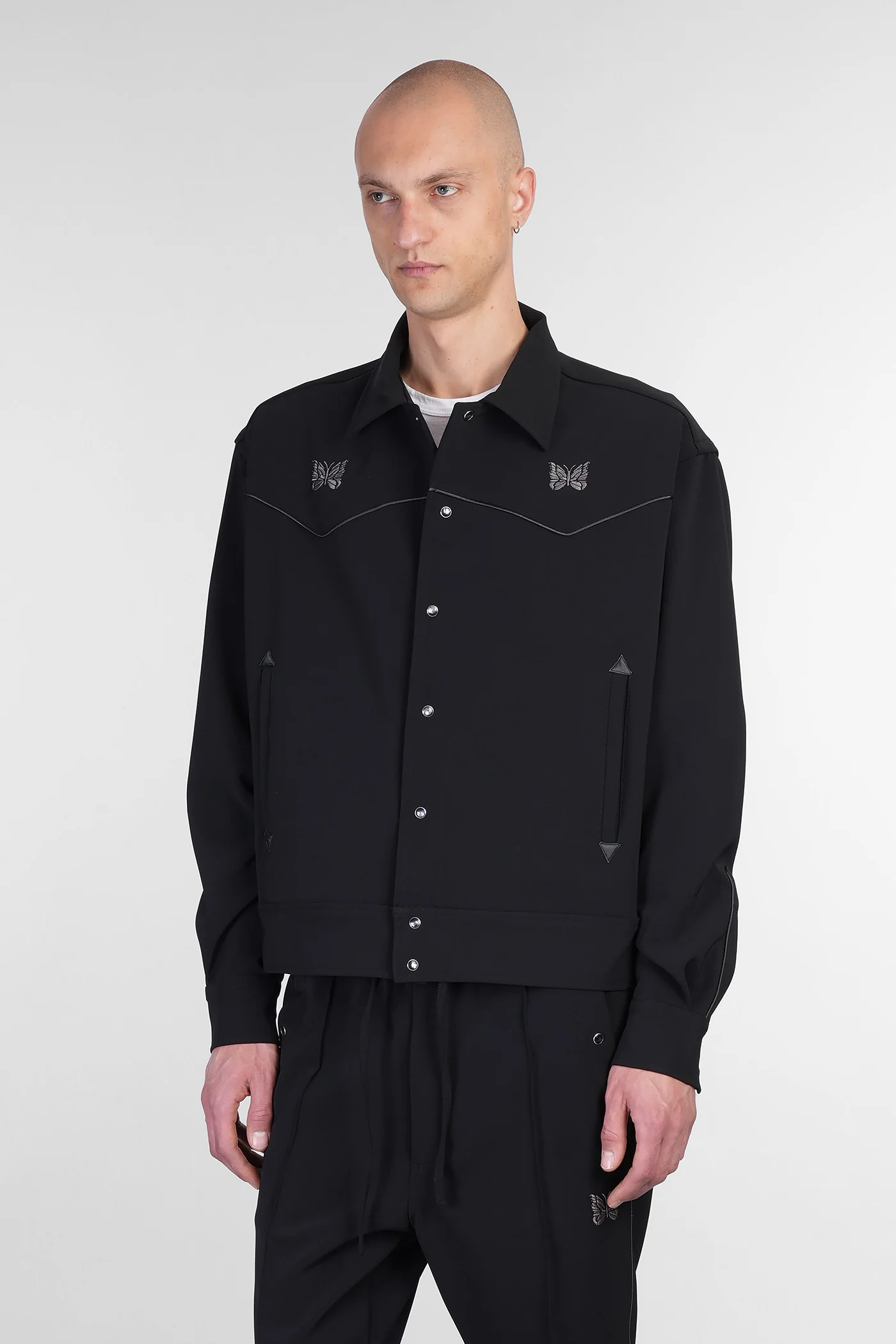 Casual jacket in black polyester - Image 4