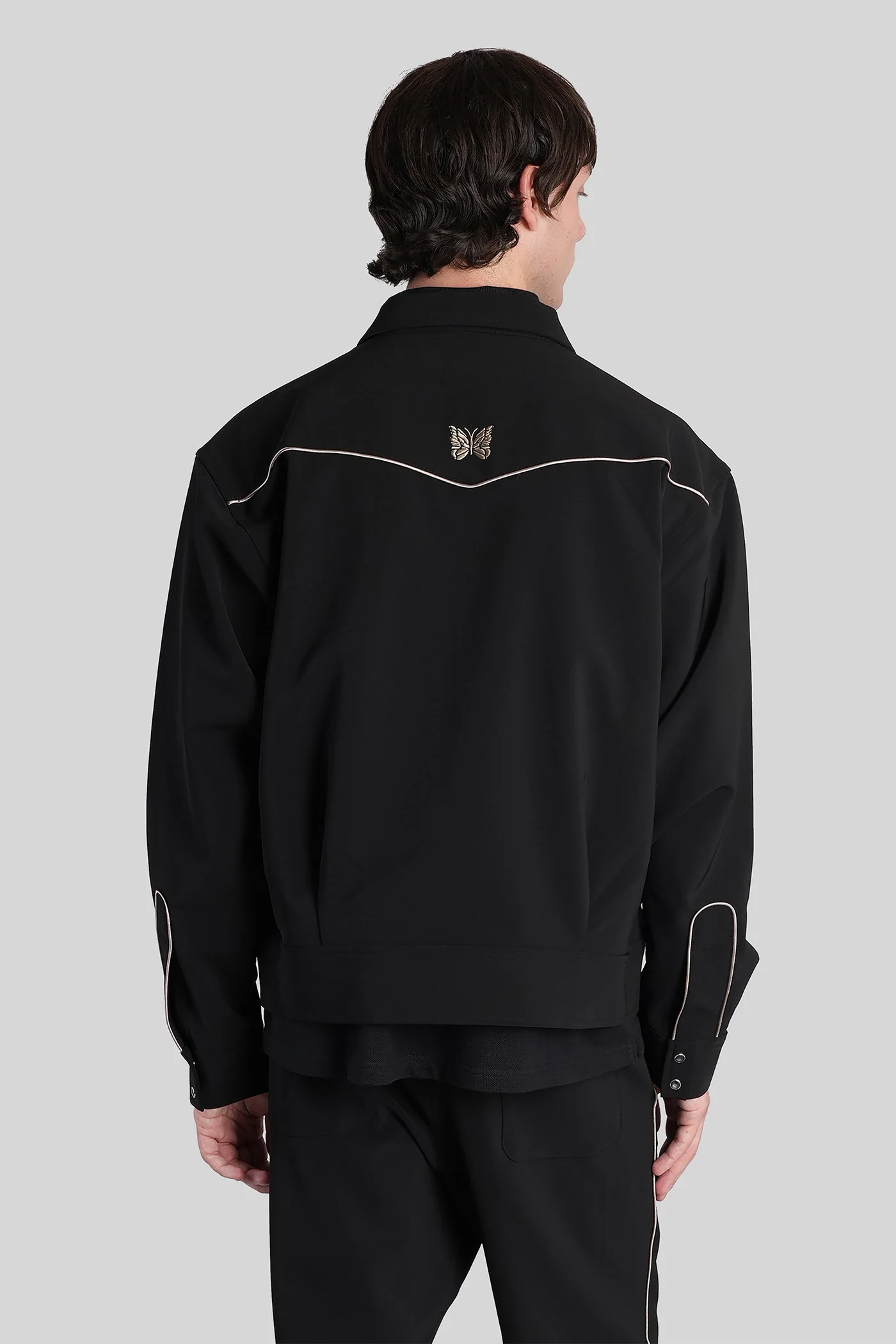 Casual jacket in black polyester - Image 3
