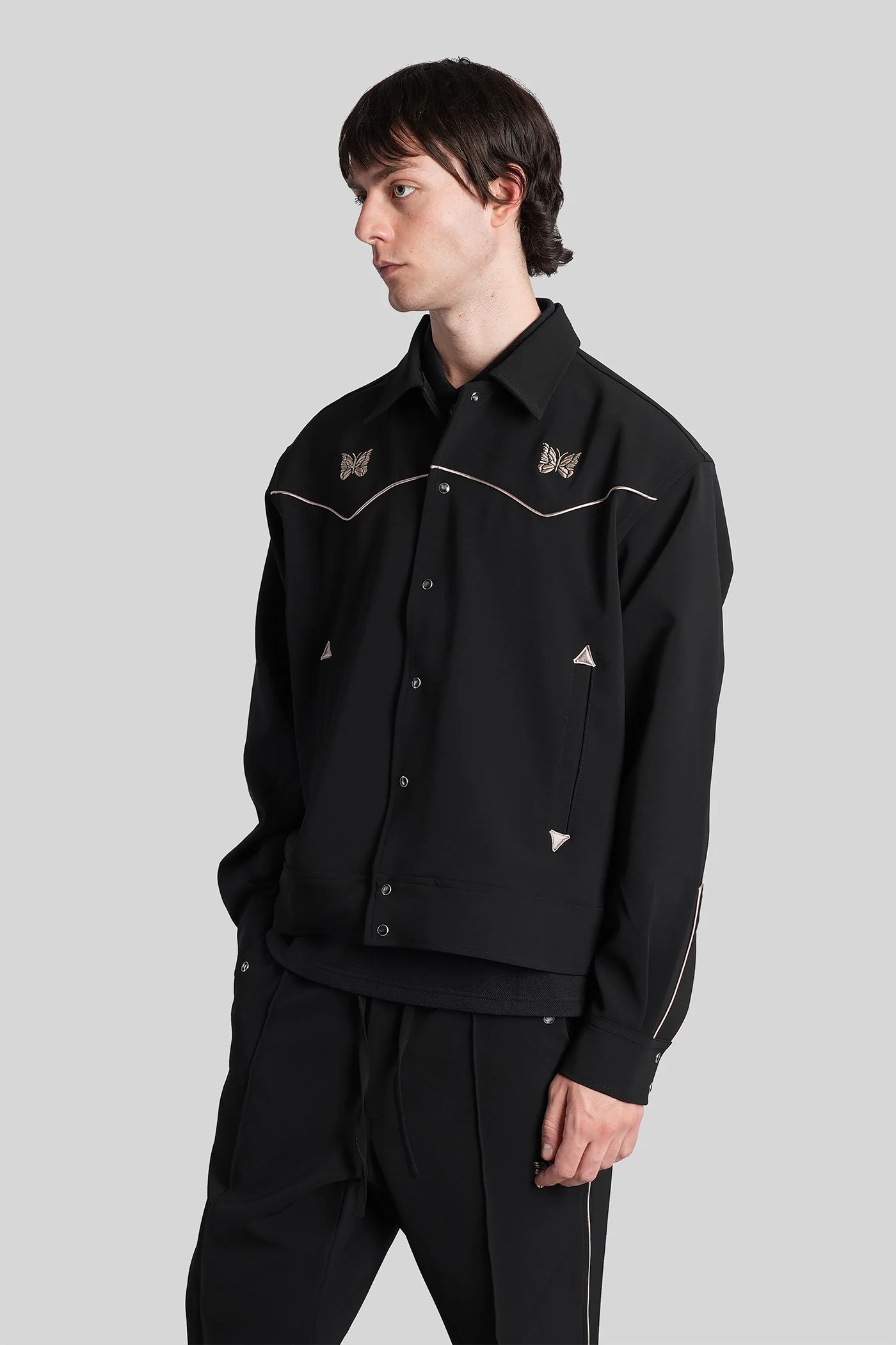 Casual jacket in black polyester - Image 4