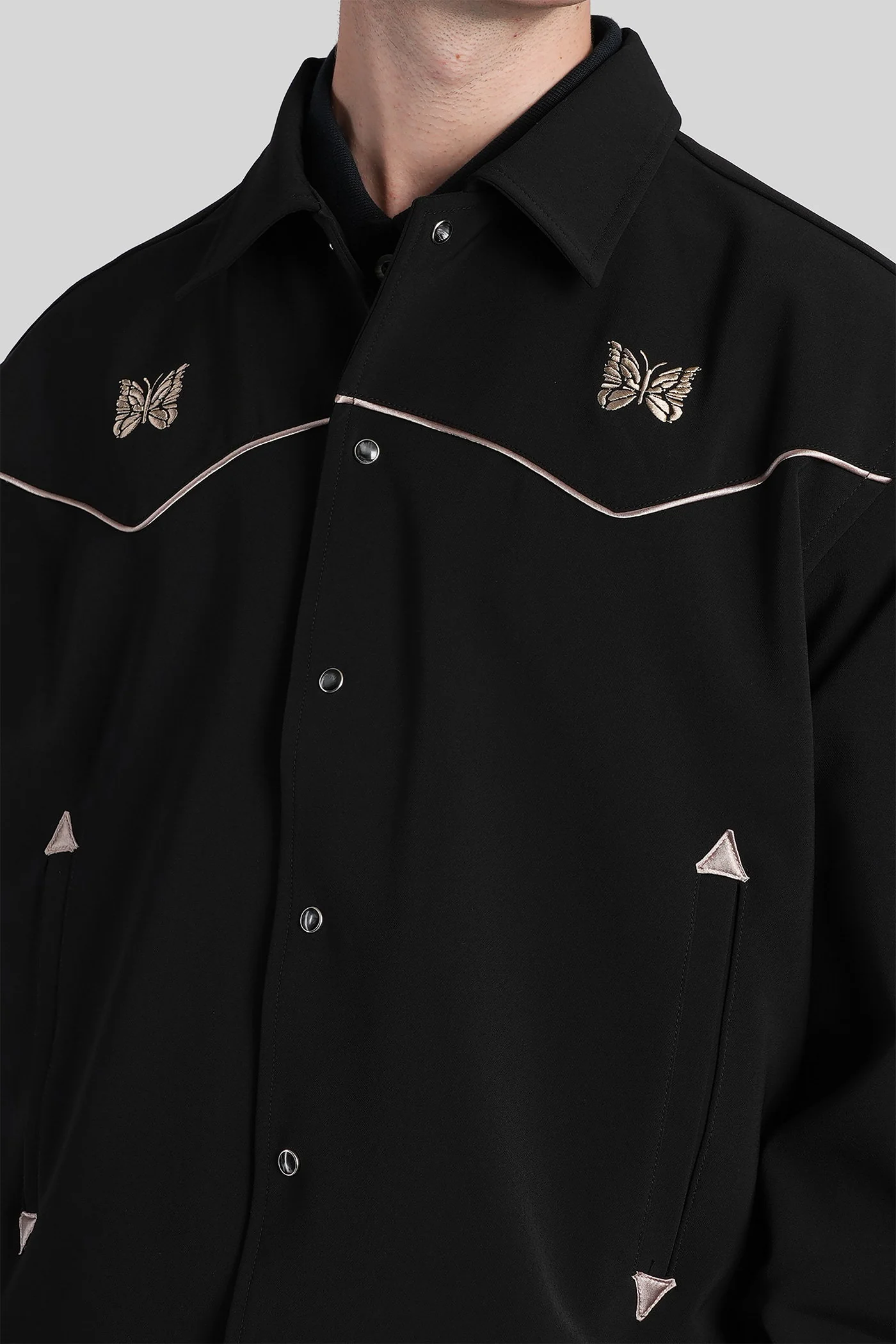 Casual jacket in black polyester - Image 5