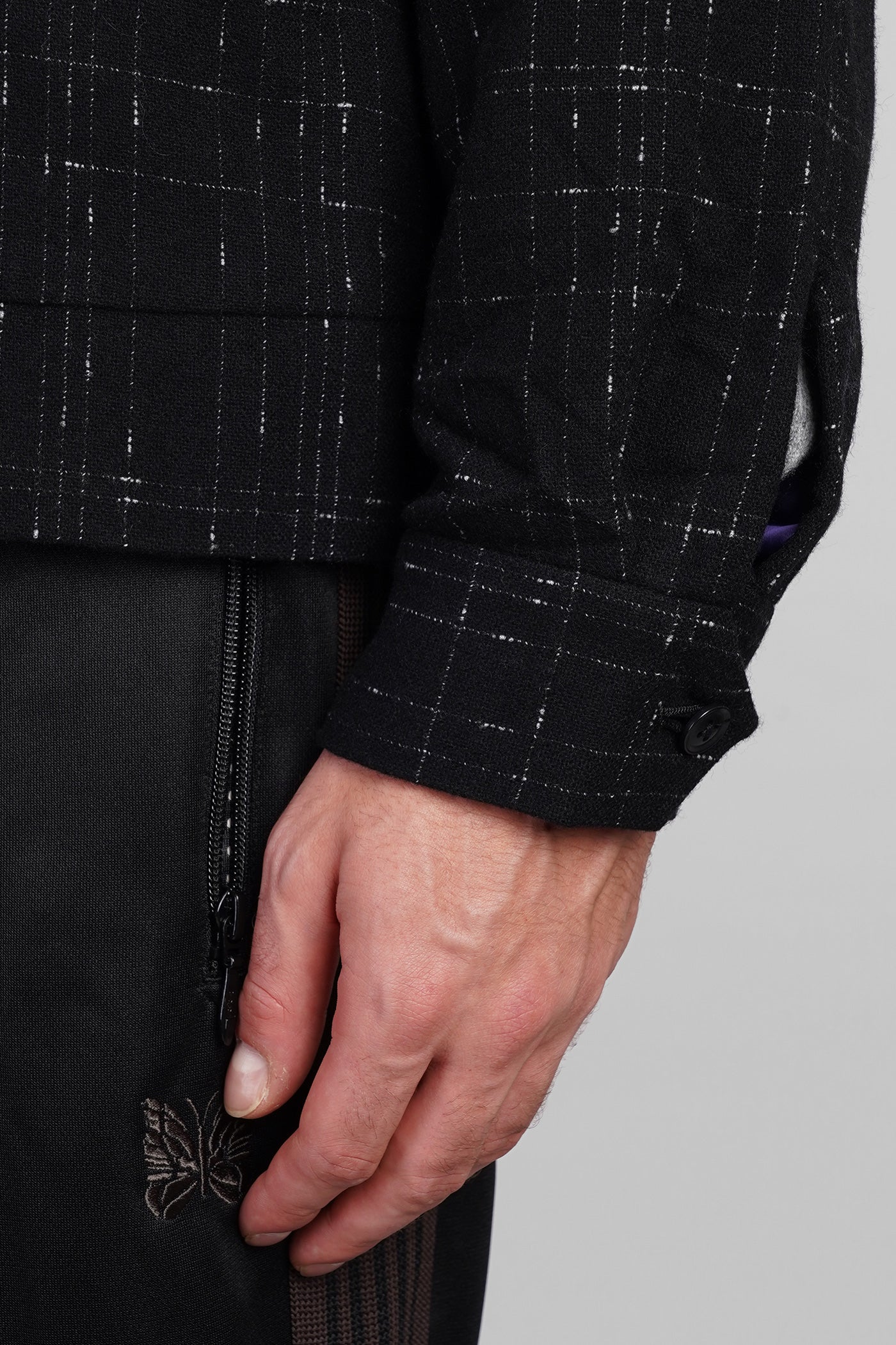Casual jacket in black wool - Image 5