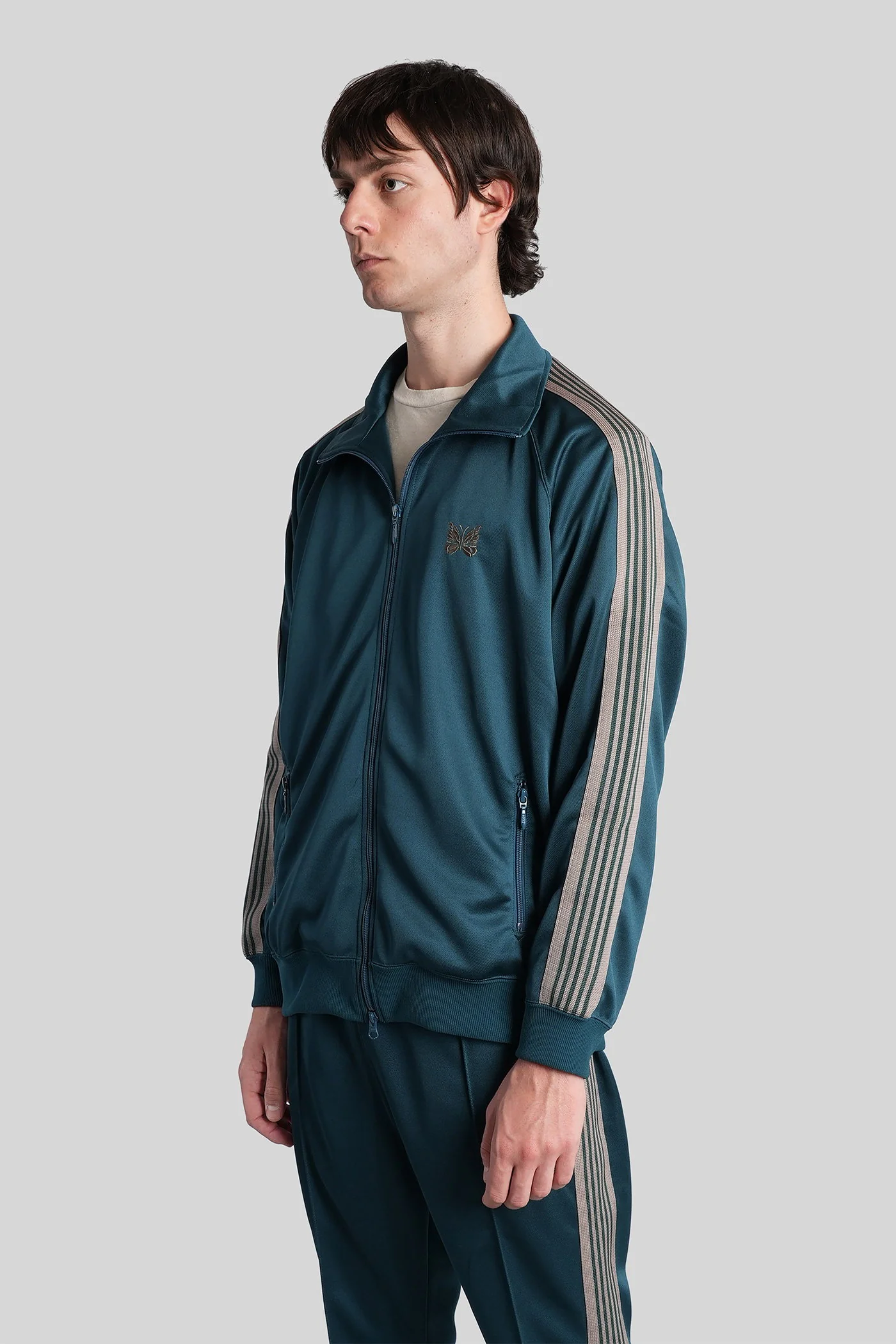 Casual jacket in green polyester - Image 4