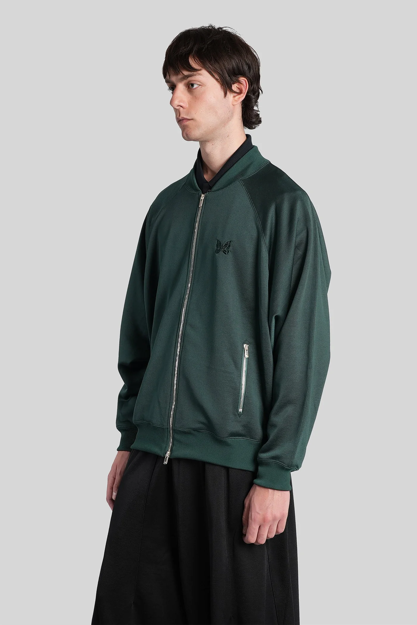 Casual jacket in green polyester - Image 4