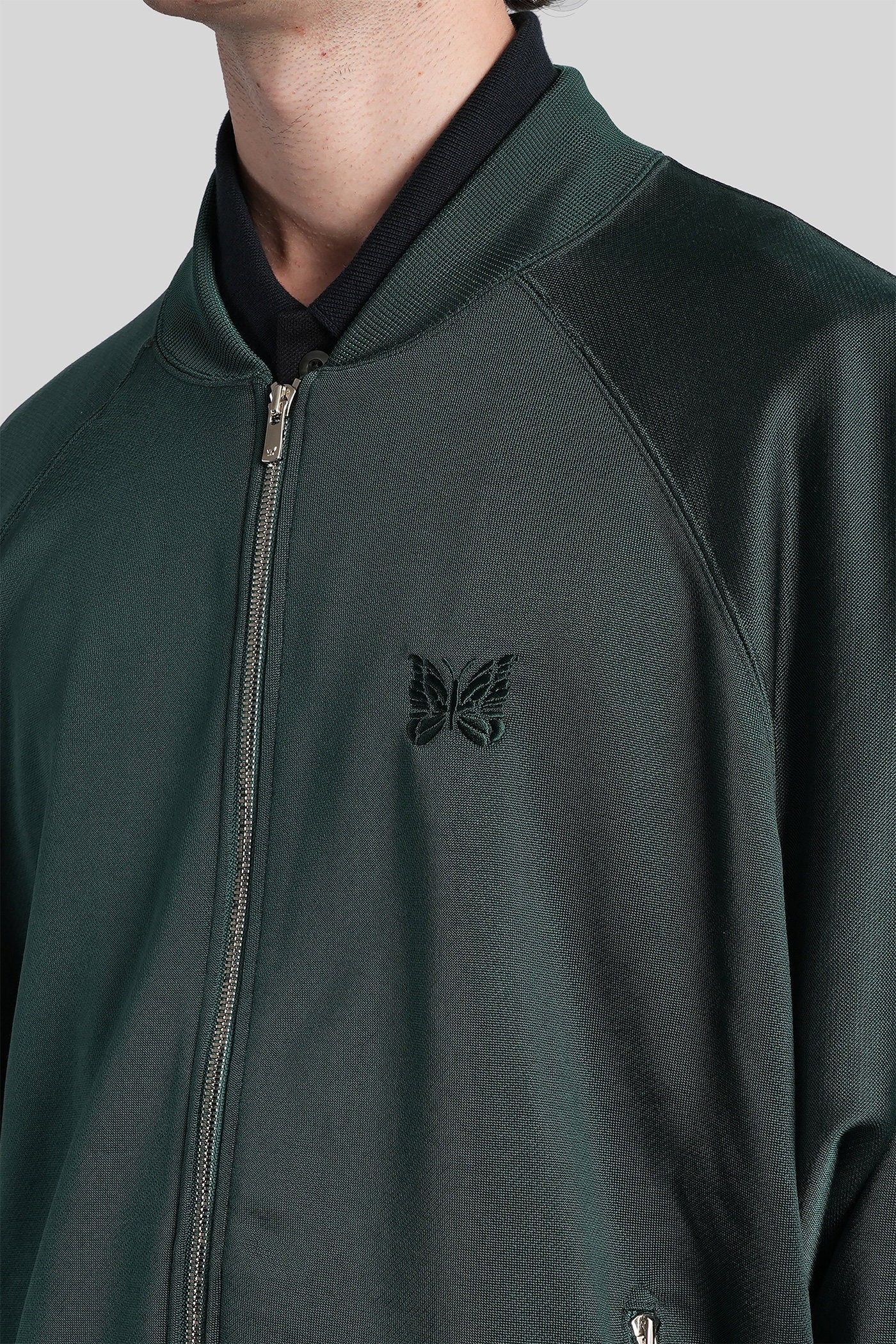 Casual jacket in green polyester - Image 5