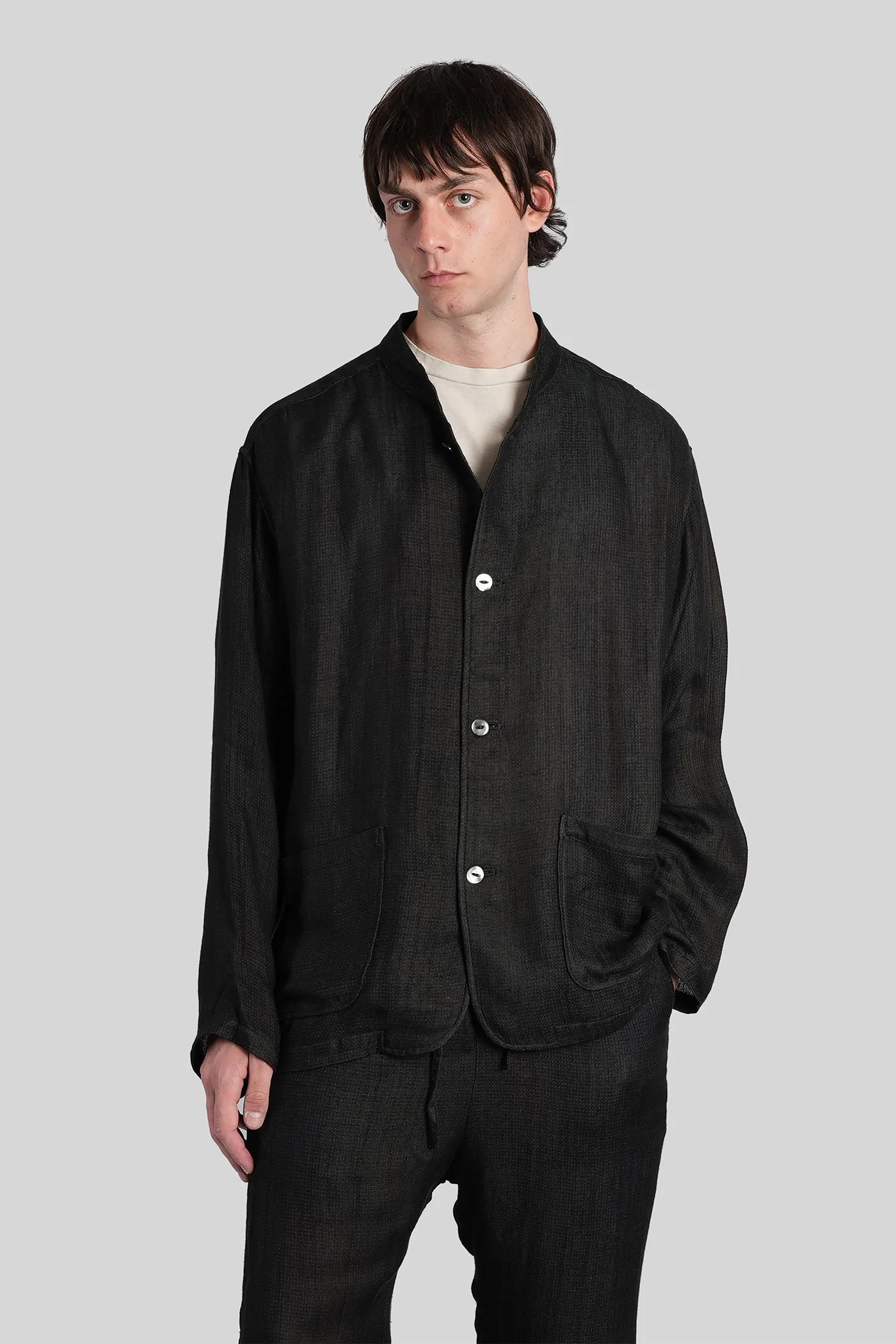 Casual jacket in green Rayon
