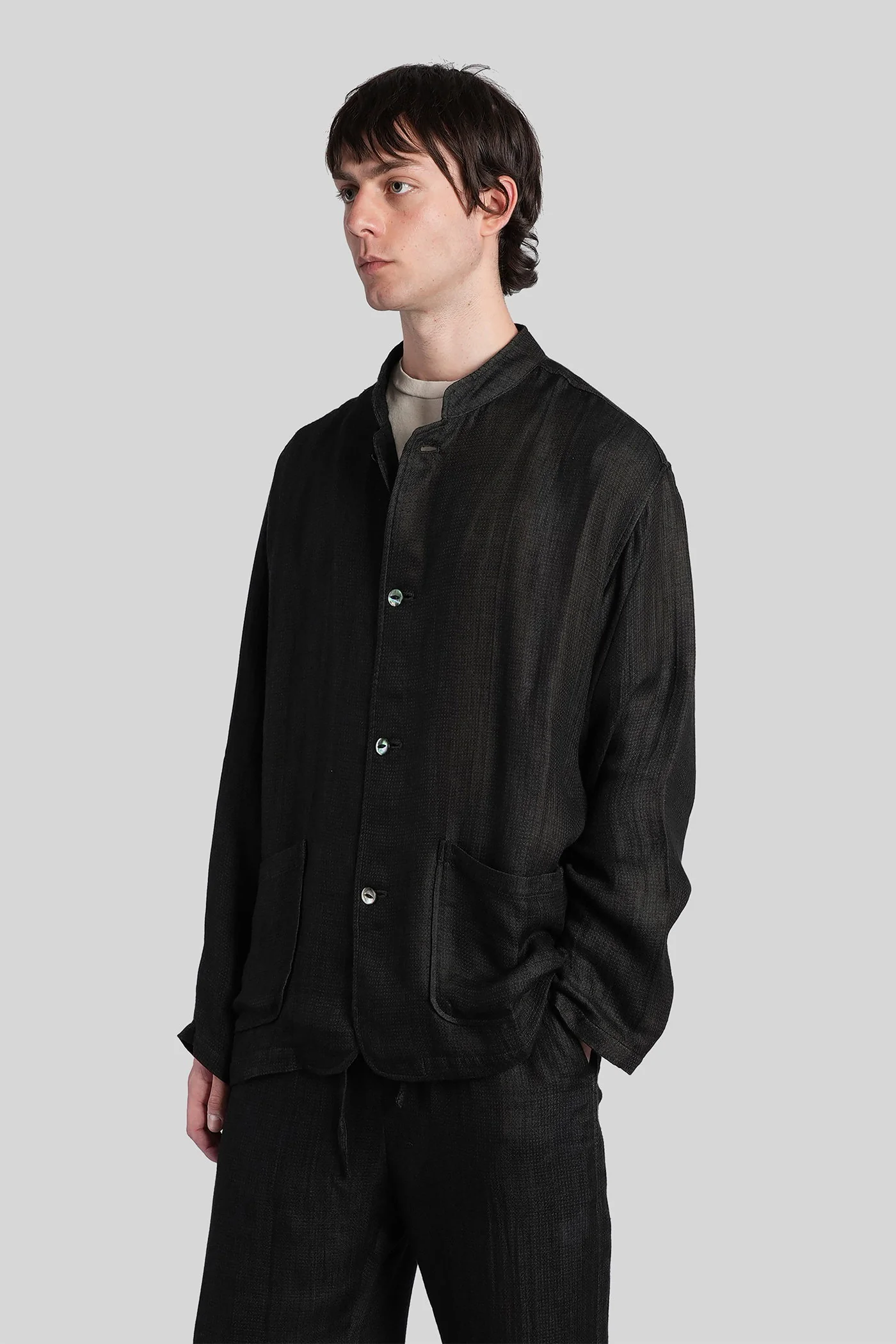 Casual jacket in green Rayon - Image 4