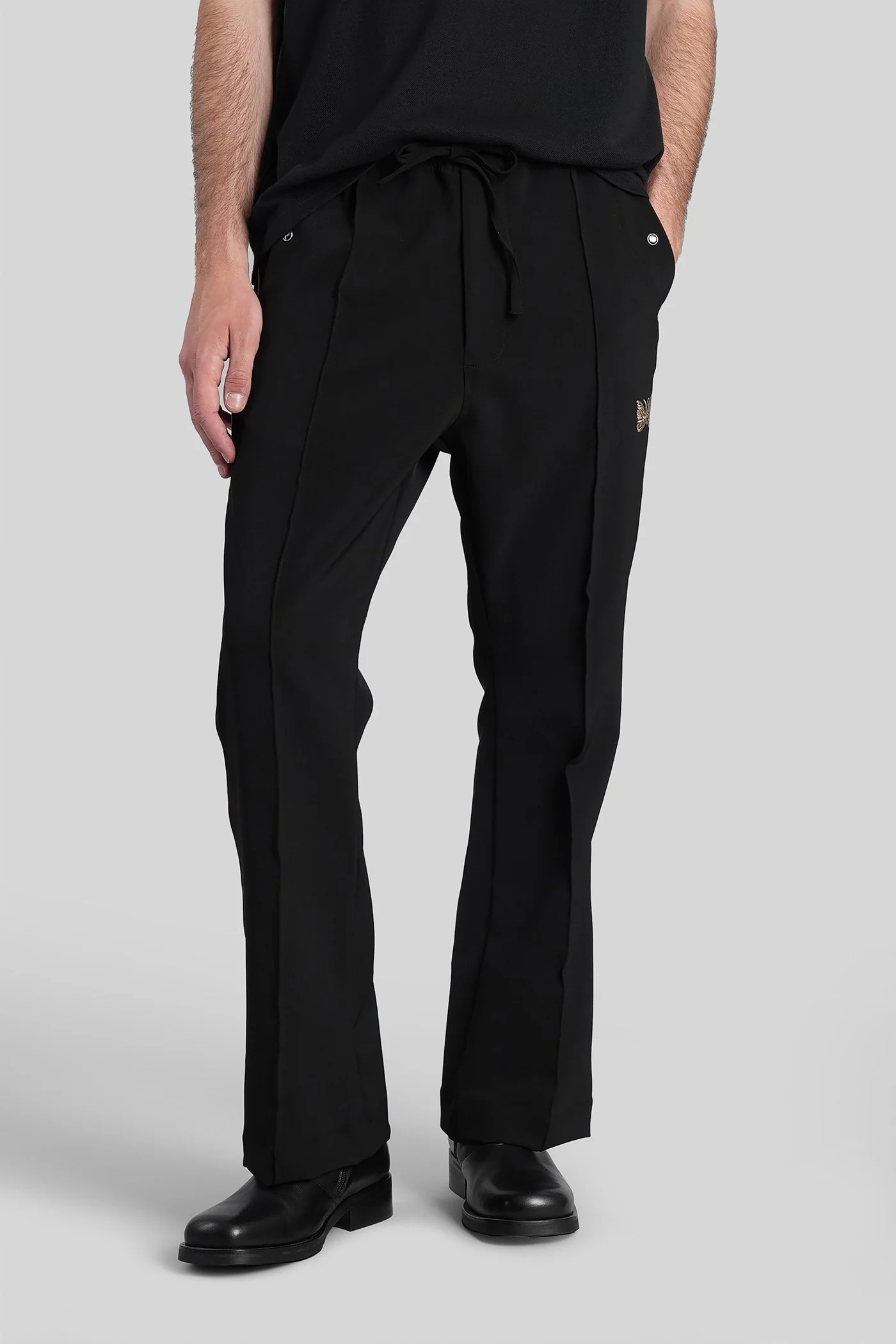 Pants in black polyester