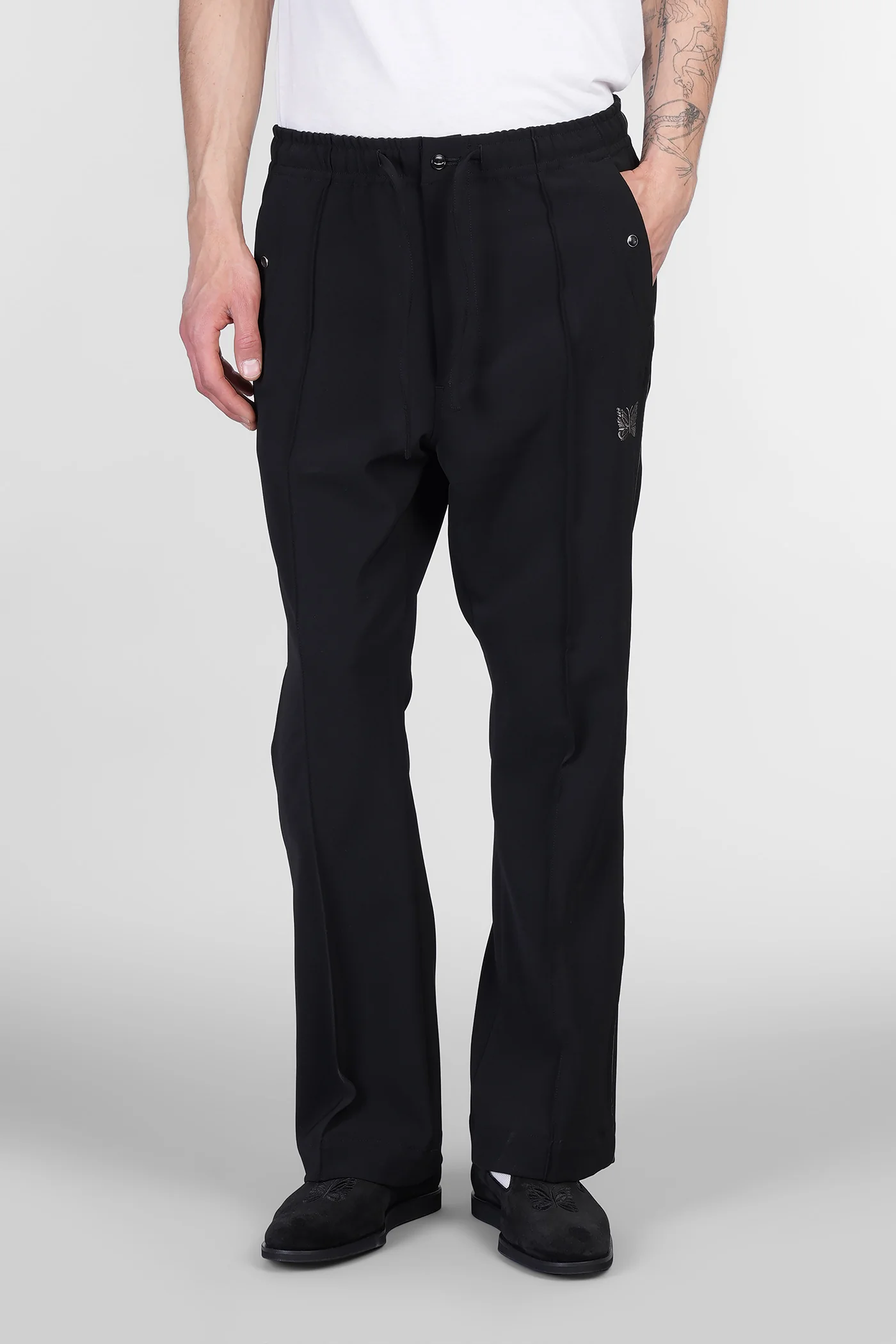 Pants in black polyester