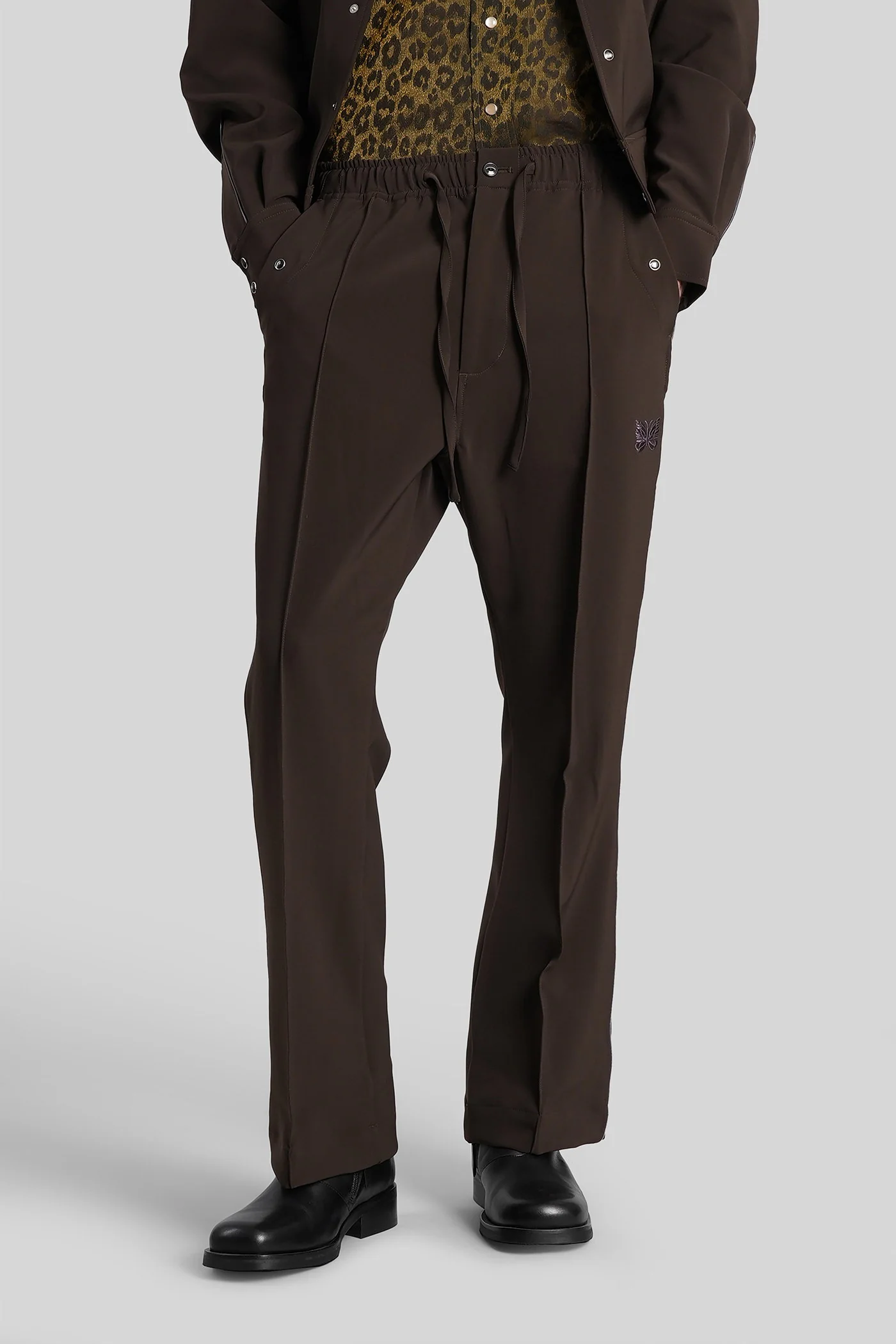 Pants in brown polyester