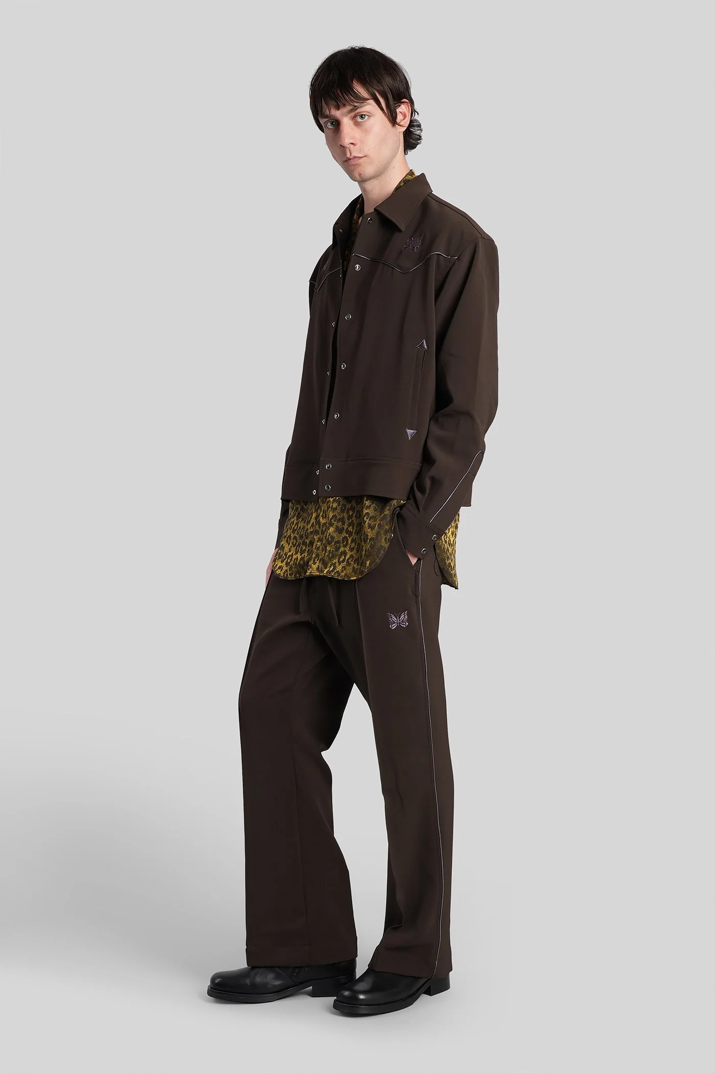 Pants in brown polyester - Image 2