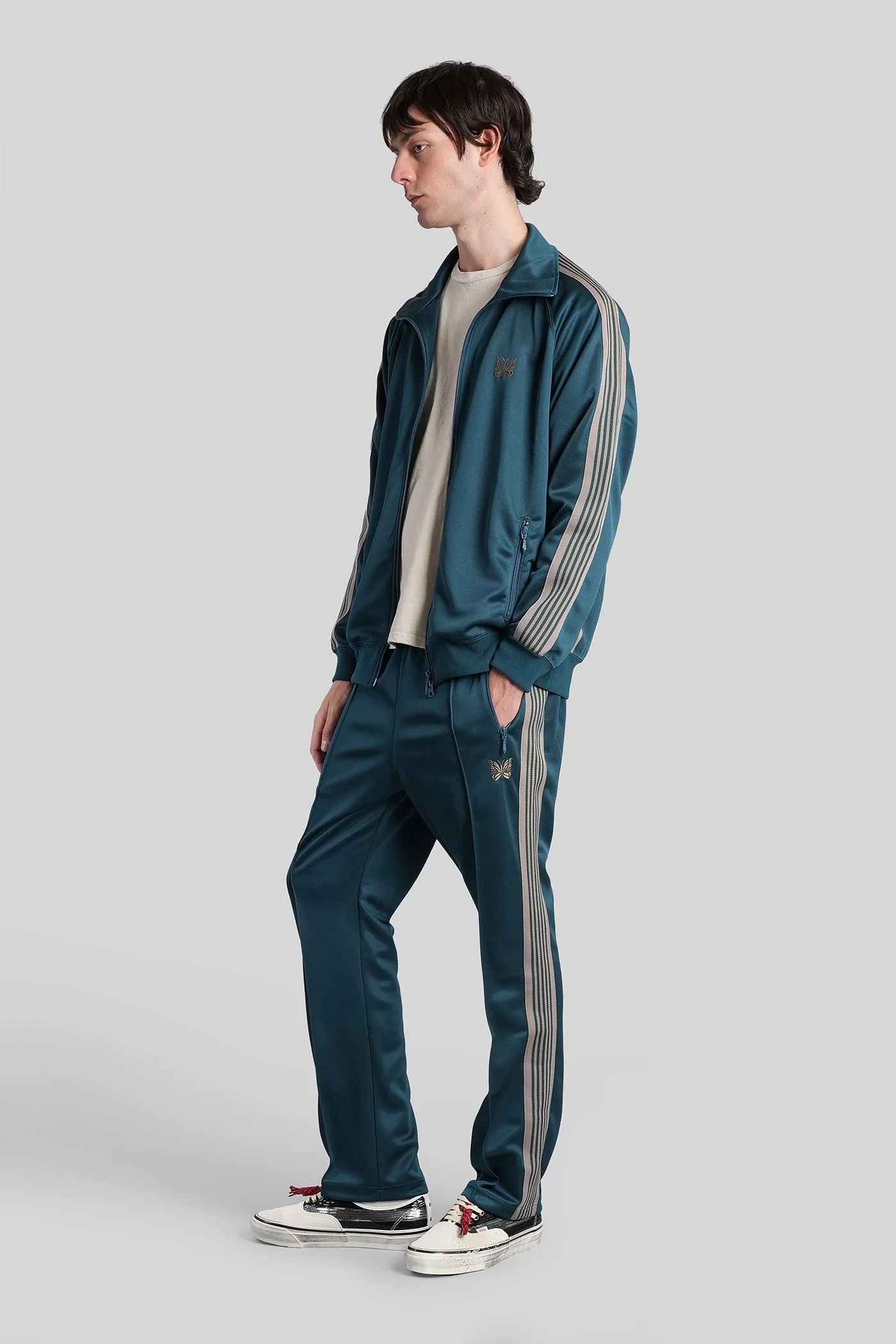 Pants in green polyester - Image 2