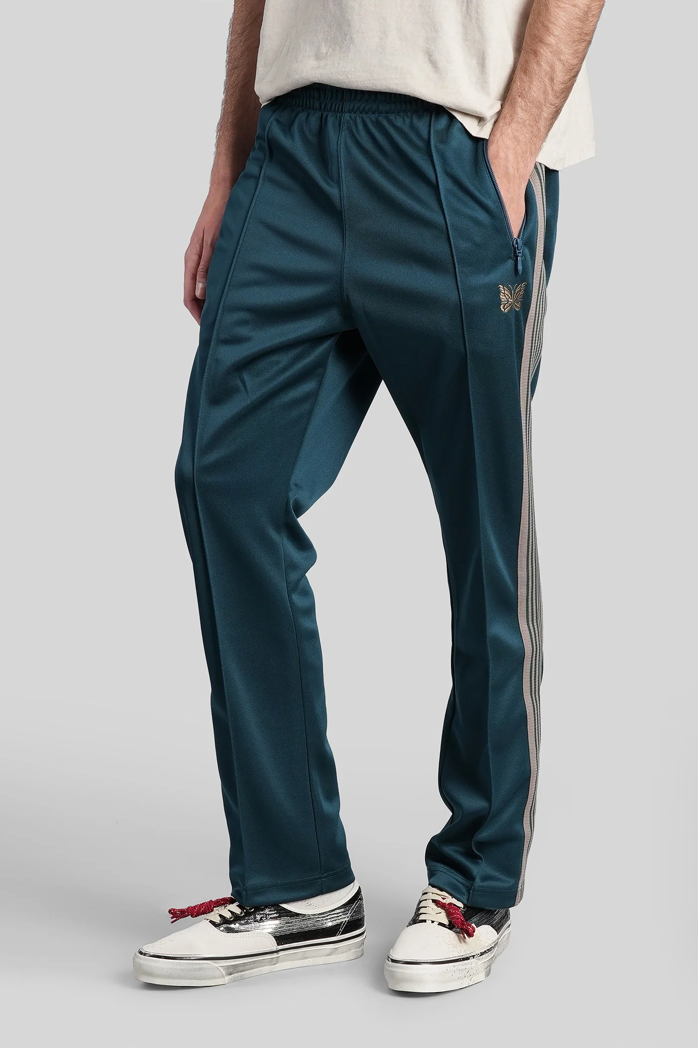 Pants in green polyester - Image 4