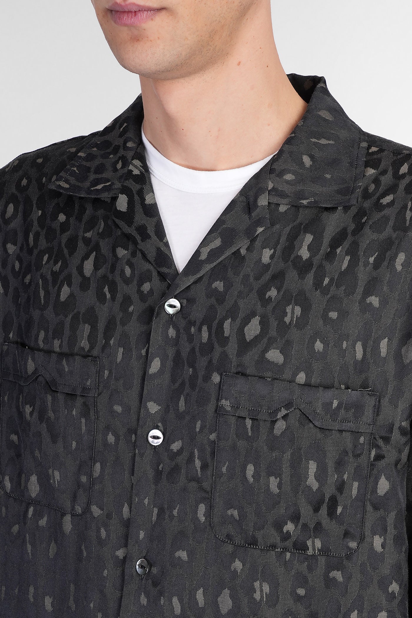 Shirt in black polyester - Image 5