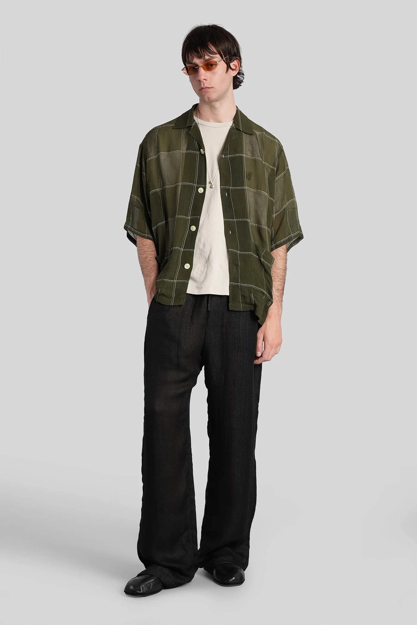 Shirt in green polyamide polyester - Image 2