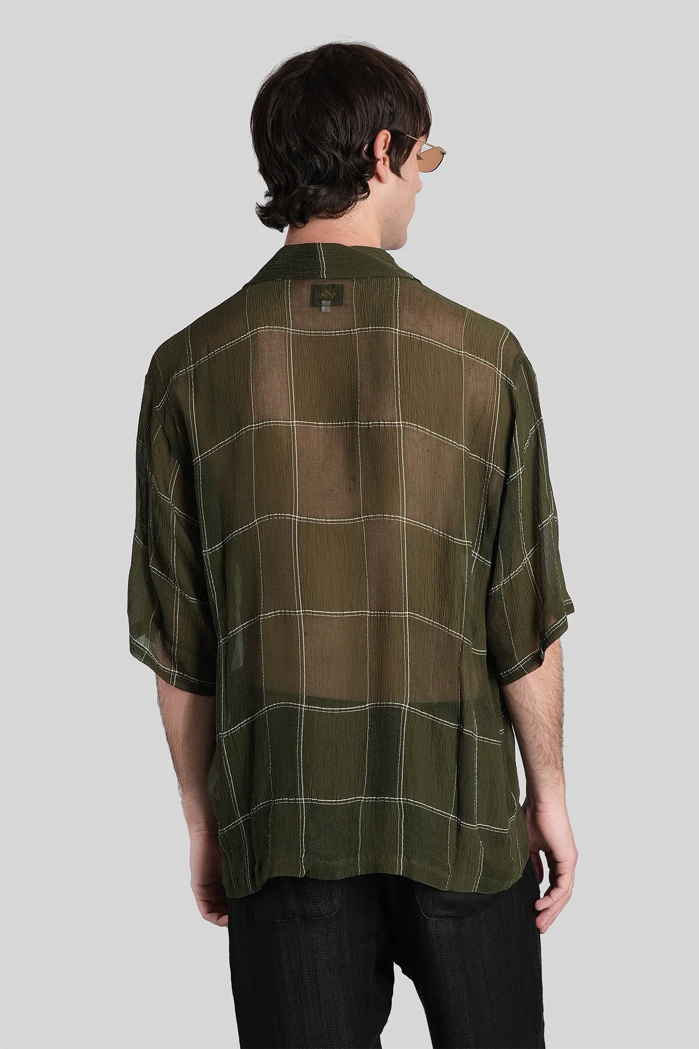 Shirt in green polyamide polyester - Image 3