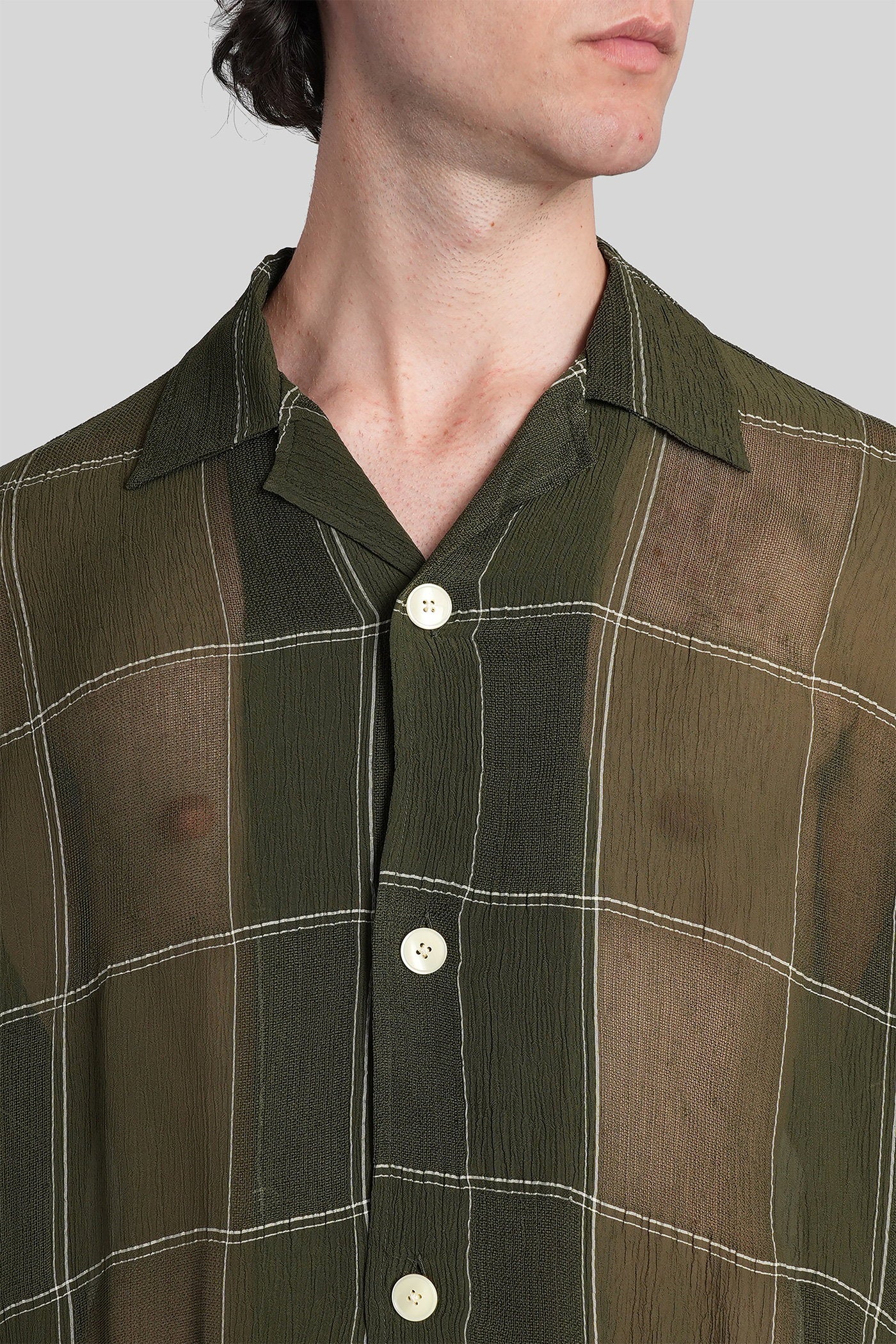 Shirt in green polyamide polyester - Image 5