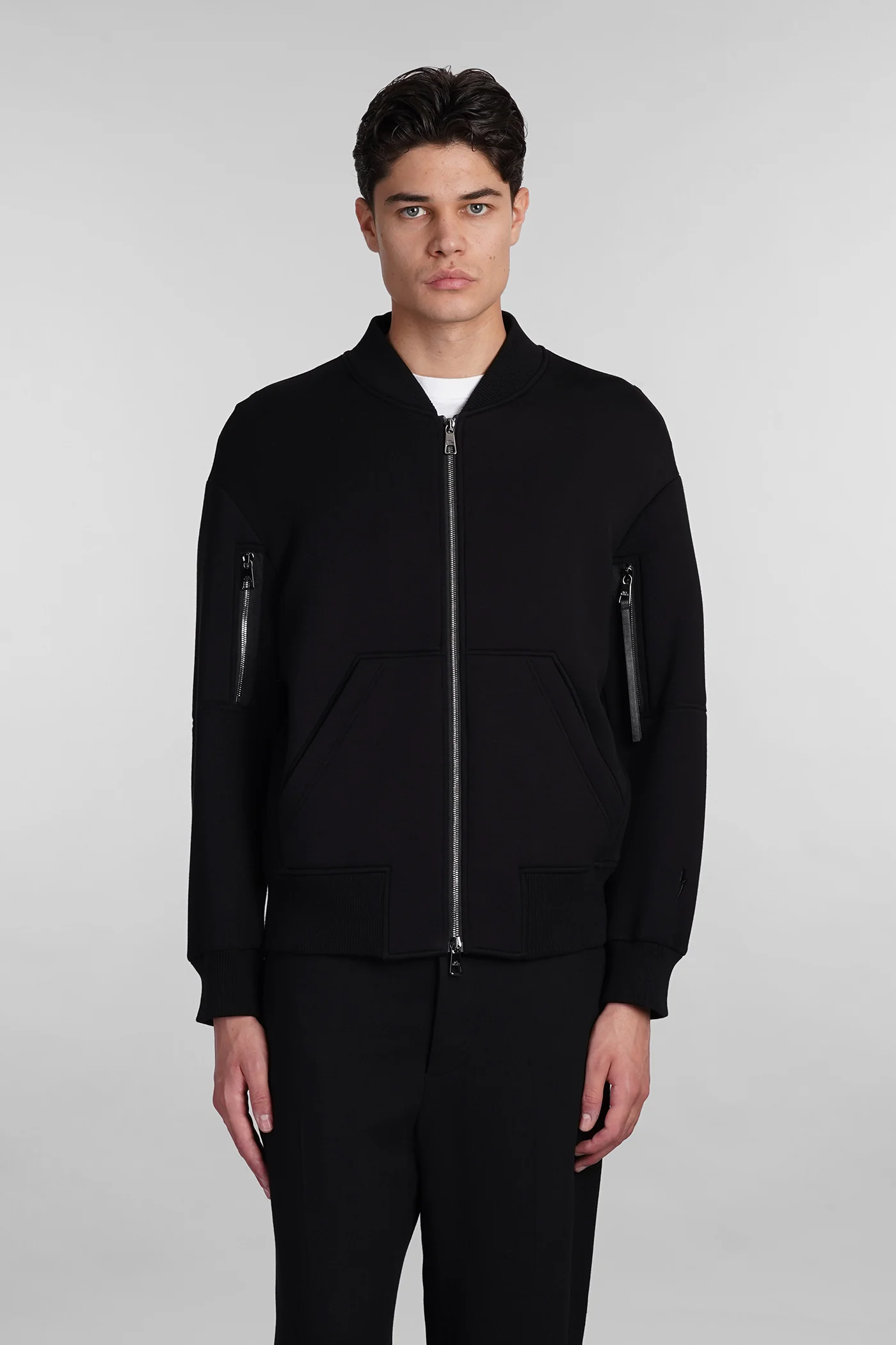 Bomber Jacket in black viscose