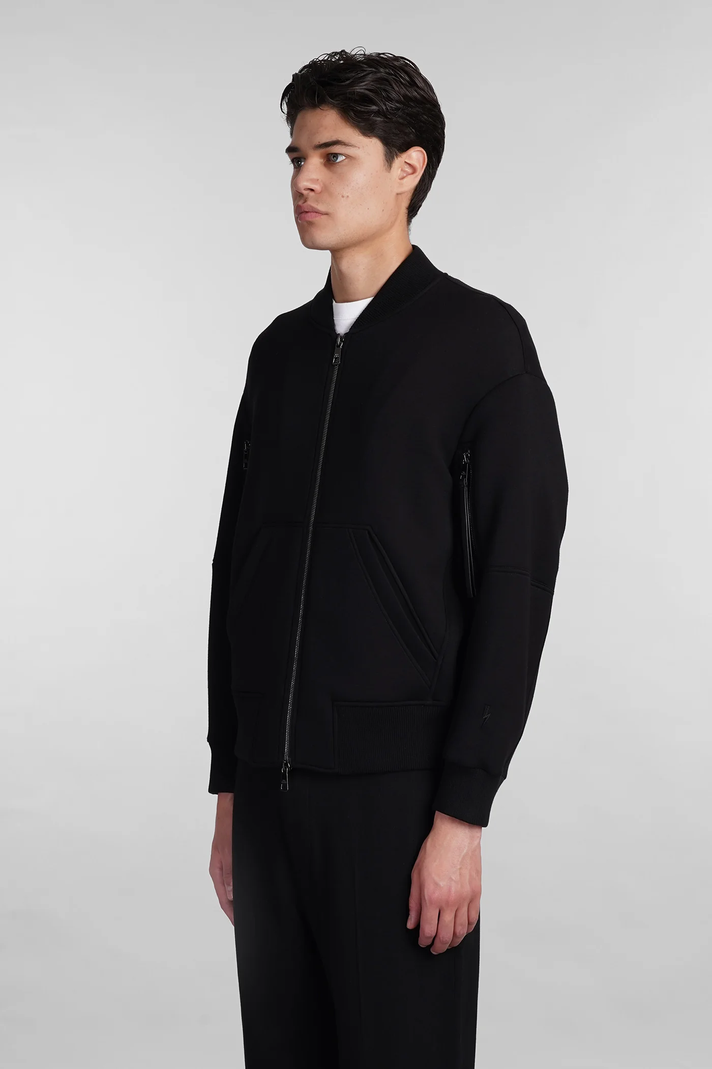 Bomber Jacket in black viscose - Image 4