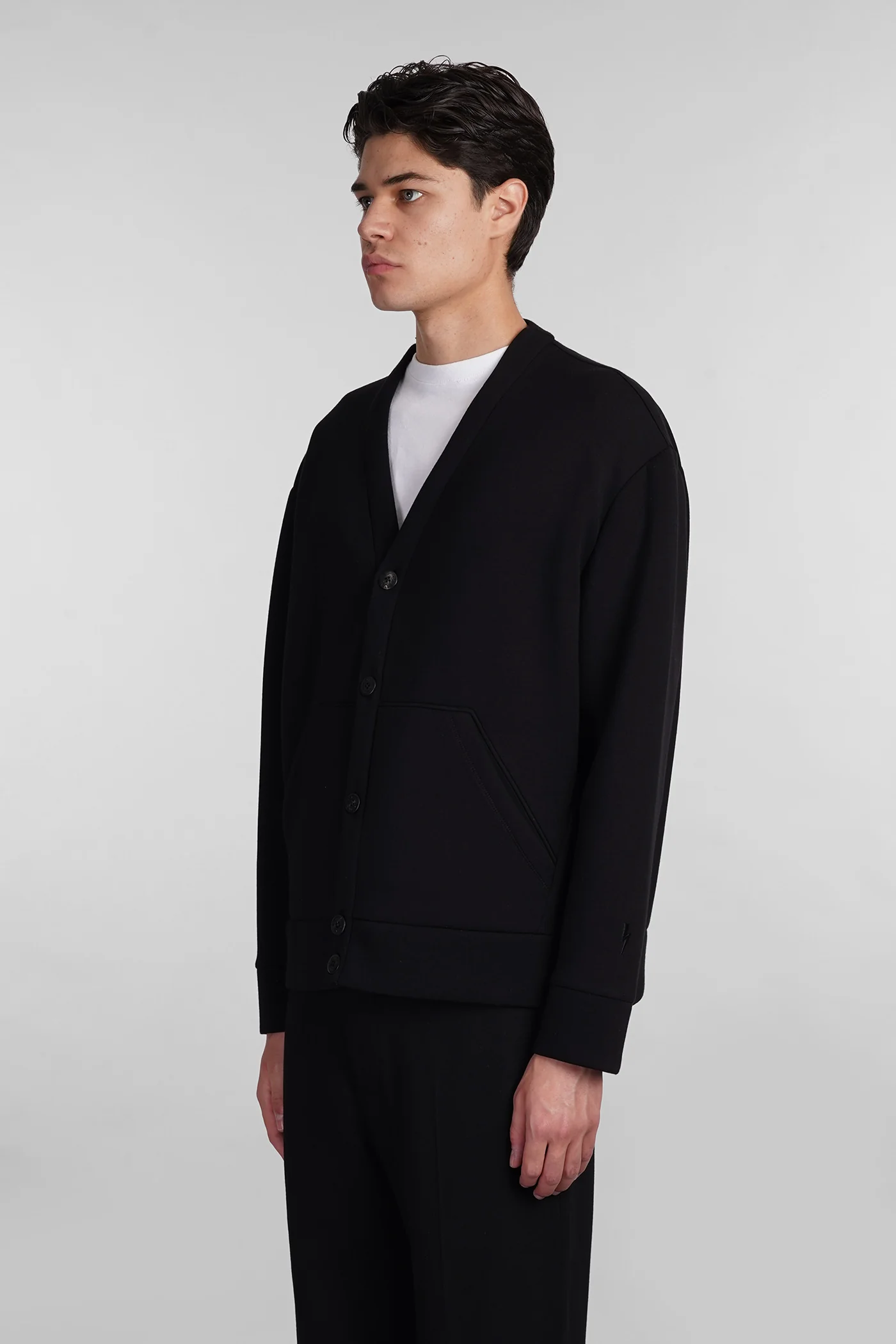 Cardigan in black viscose - Image 4