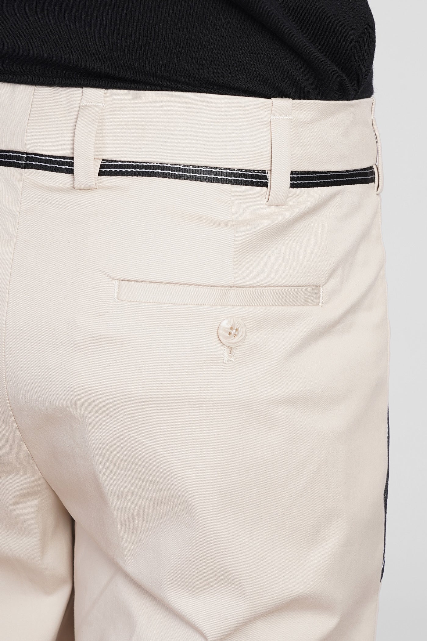 Slim regular Pants in beige cotton - Image 5