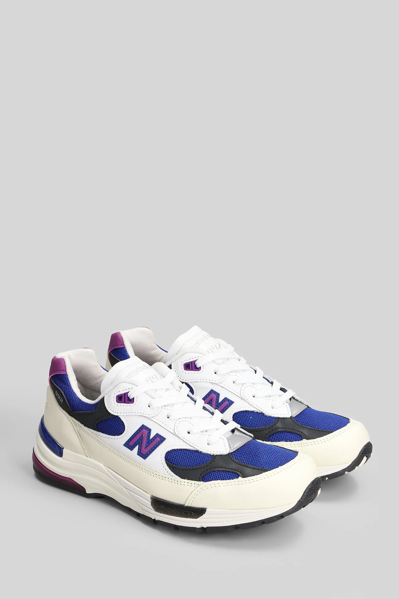 992 Sneakers in white leather and fabric - Image 2
