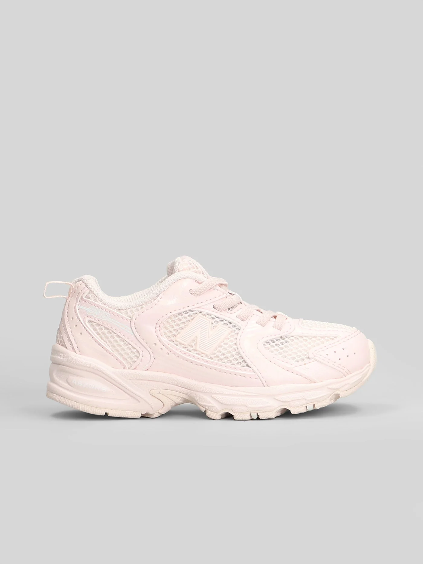 530 Sneakers in rose-pink leather and fabric - Image 11