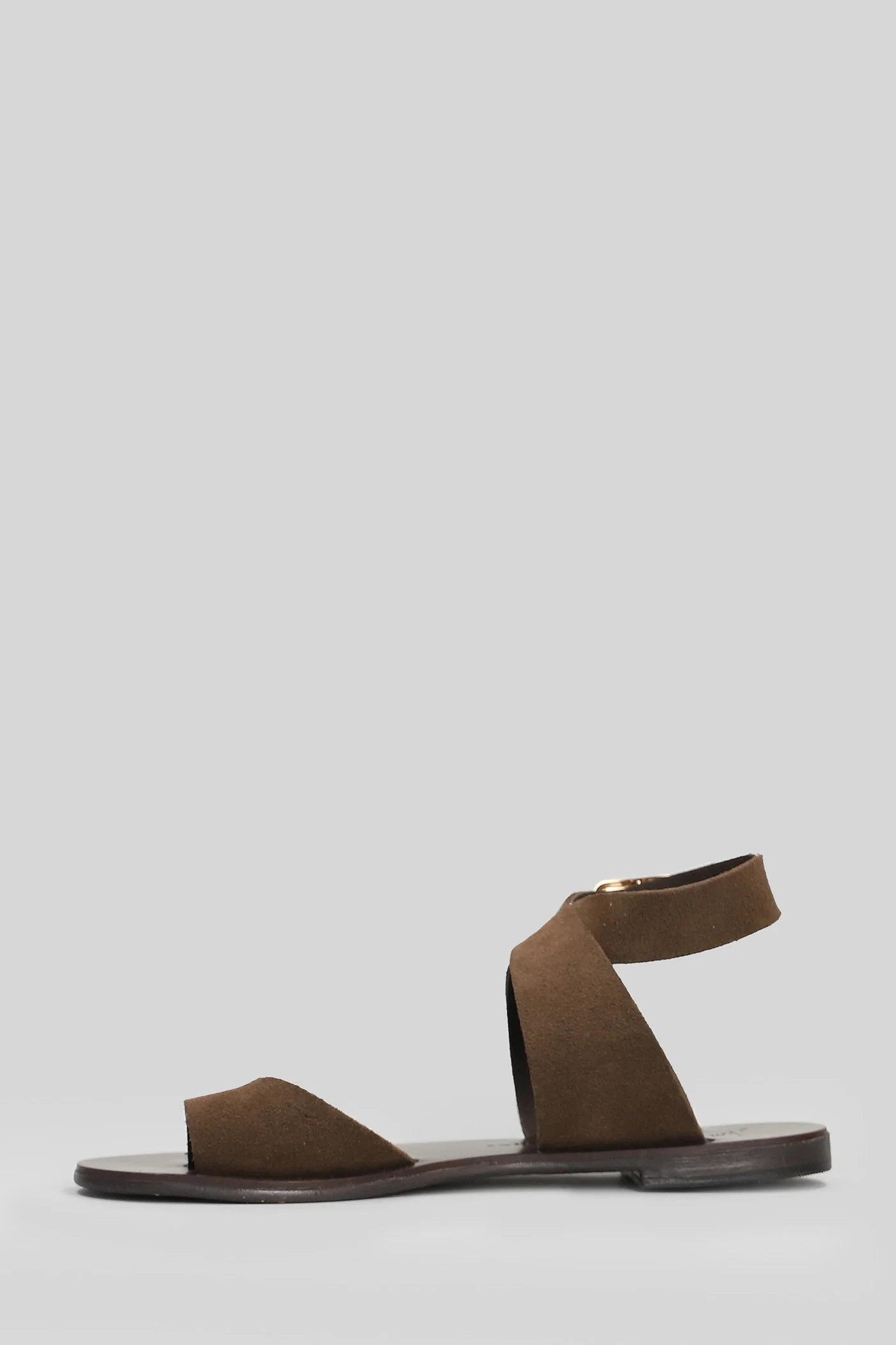 Flat sandal-slipper in brown suede - Image 3