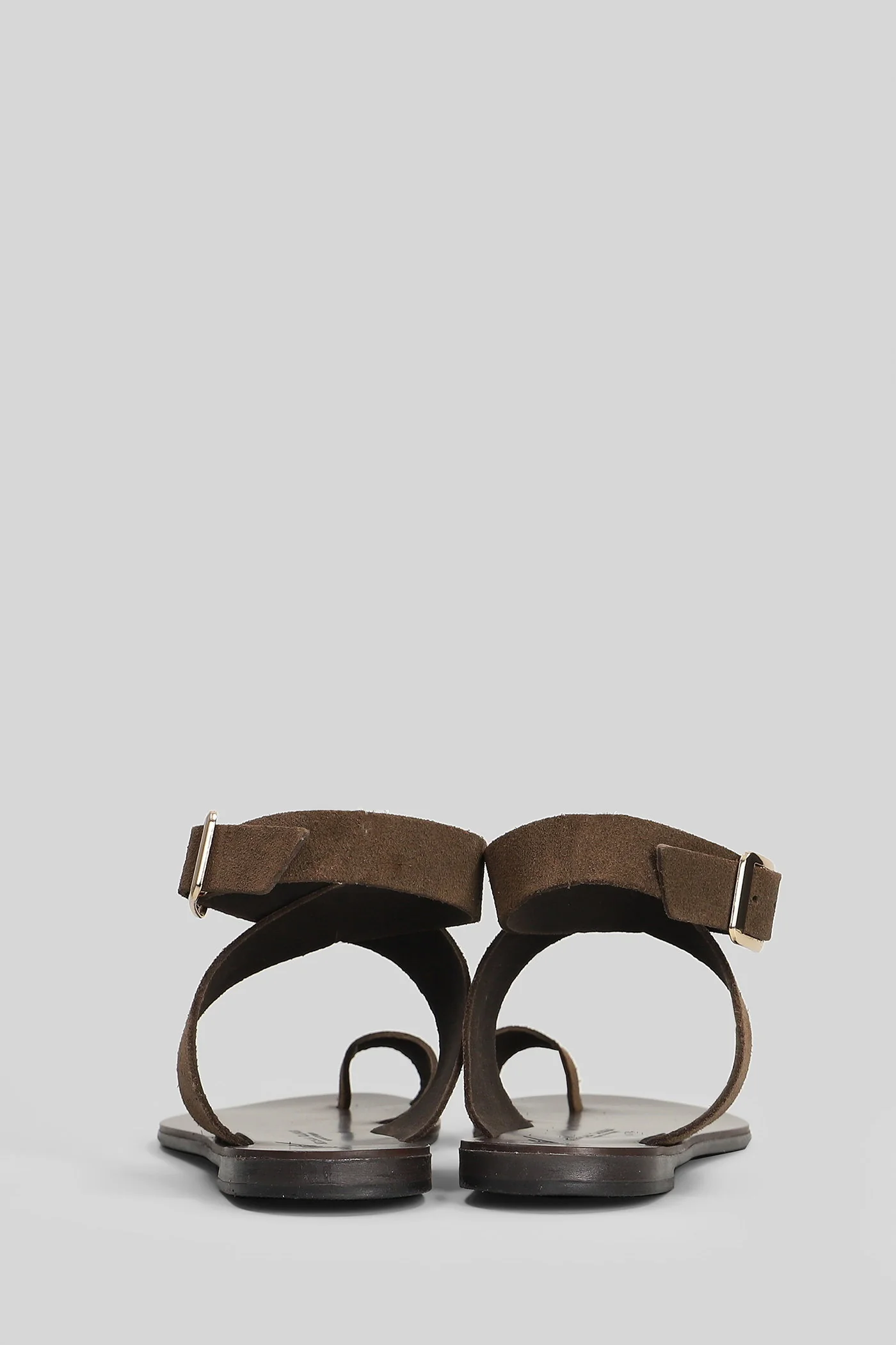 Flat sandal-slipper in brown suede - Image 4