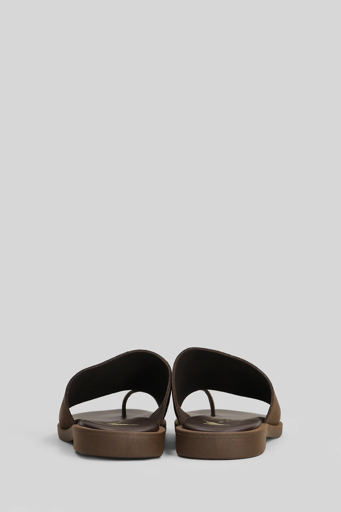 Flat sandal-slipper in brown suede - Image 4