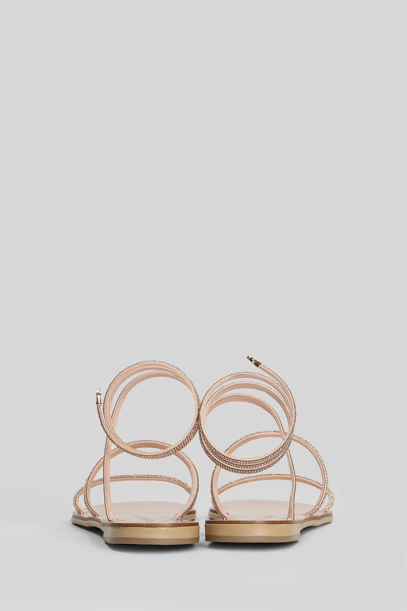 Flat sandal-slipper in powder leather - Image 4