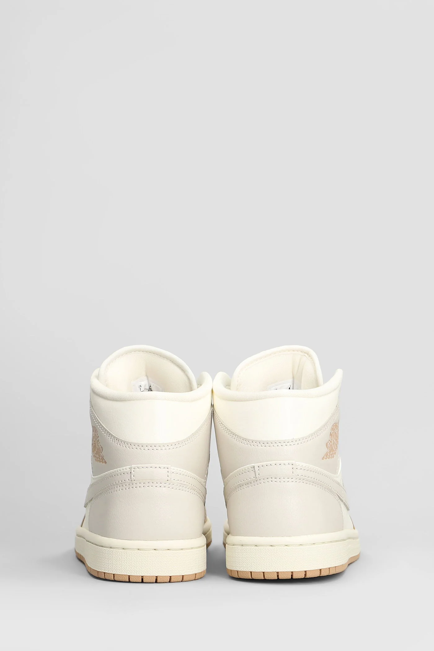 Air Jordan 1 Mid Sneakers in beige leather - Image 4