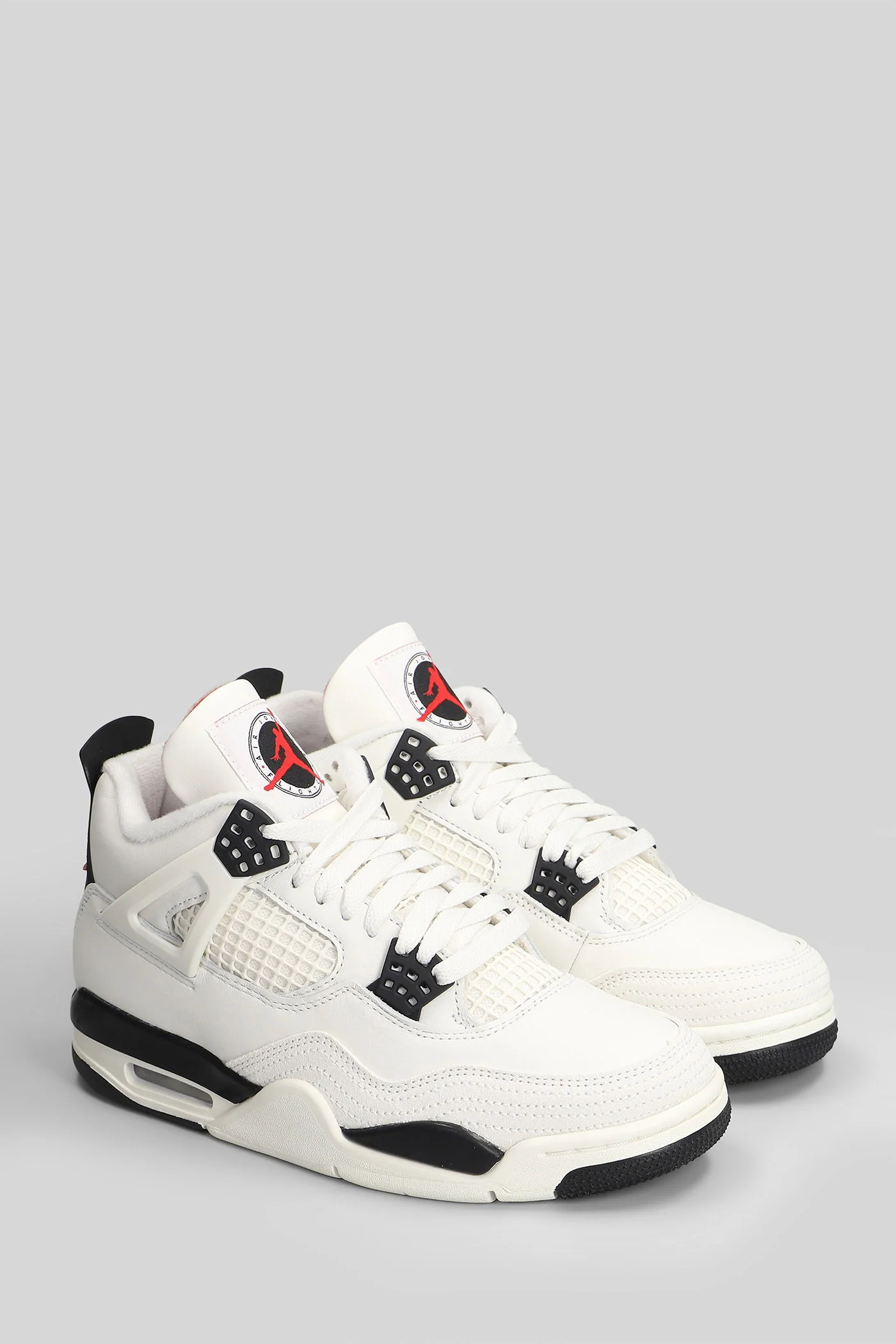 Air Jordan 4 Retro Sneakers in white leather - Image 2