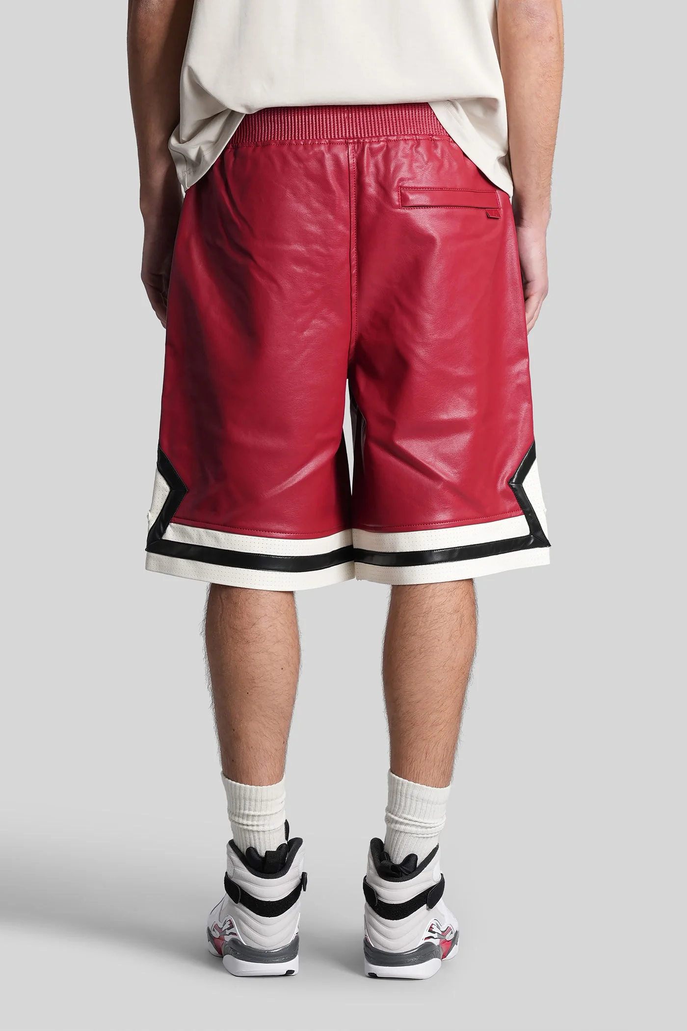 Shorts in red leather - Image 3