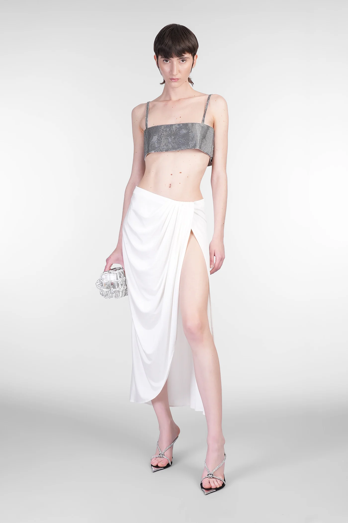 Mirror Topwear in silver polyester - Image 2