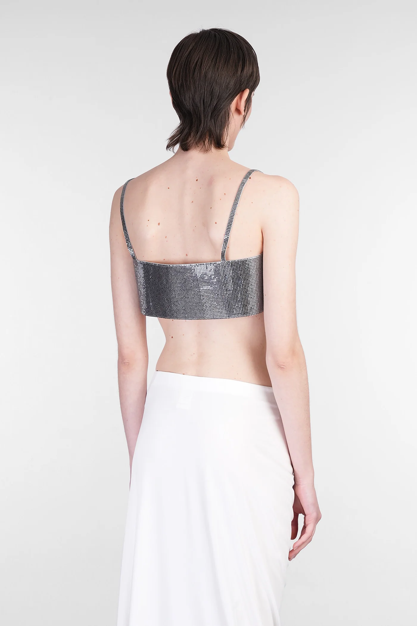 Mirror Topwear in silver polyester - Image 3