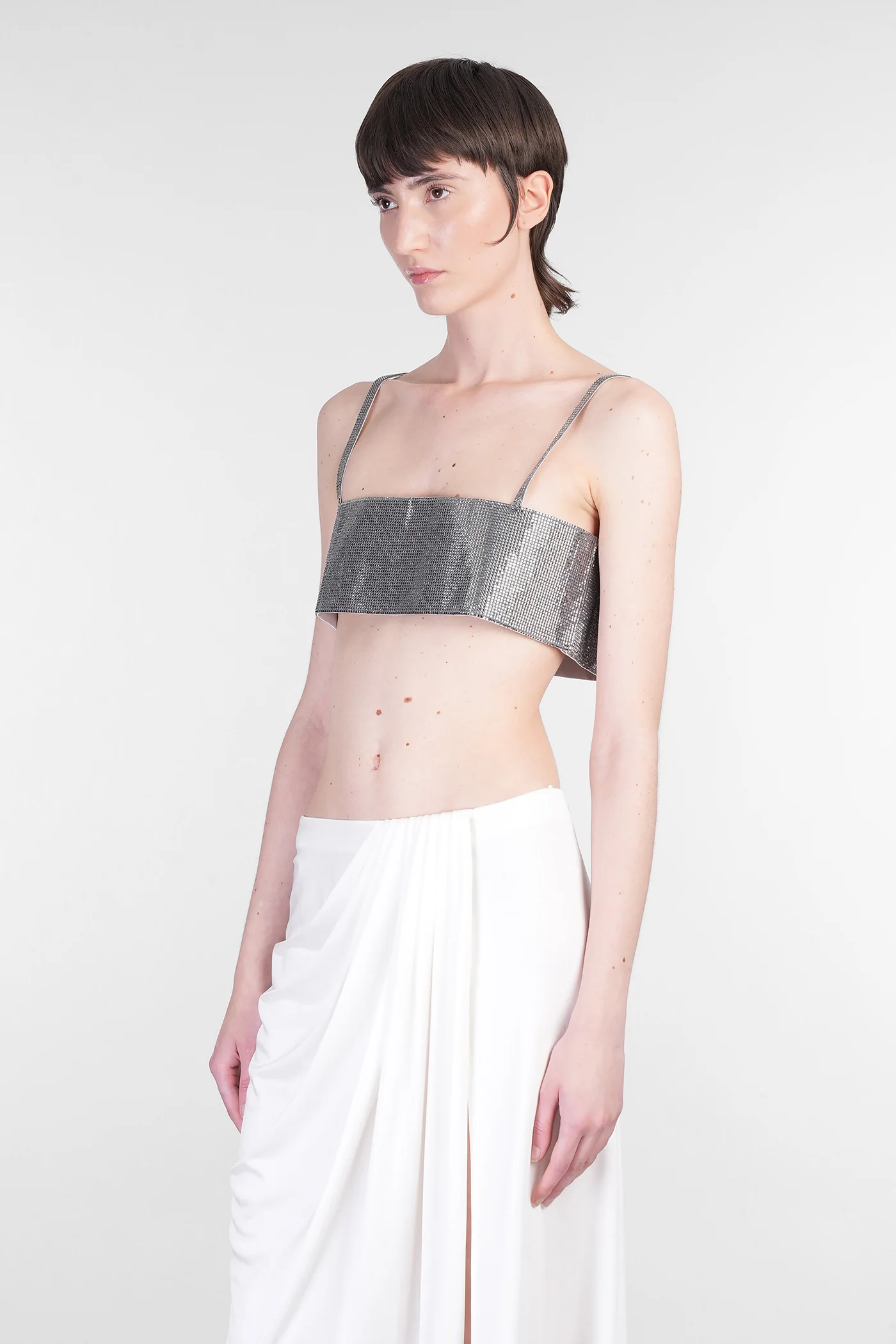 Mirror Topwear in silver polyester - Image 4