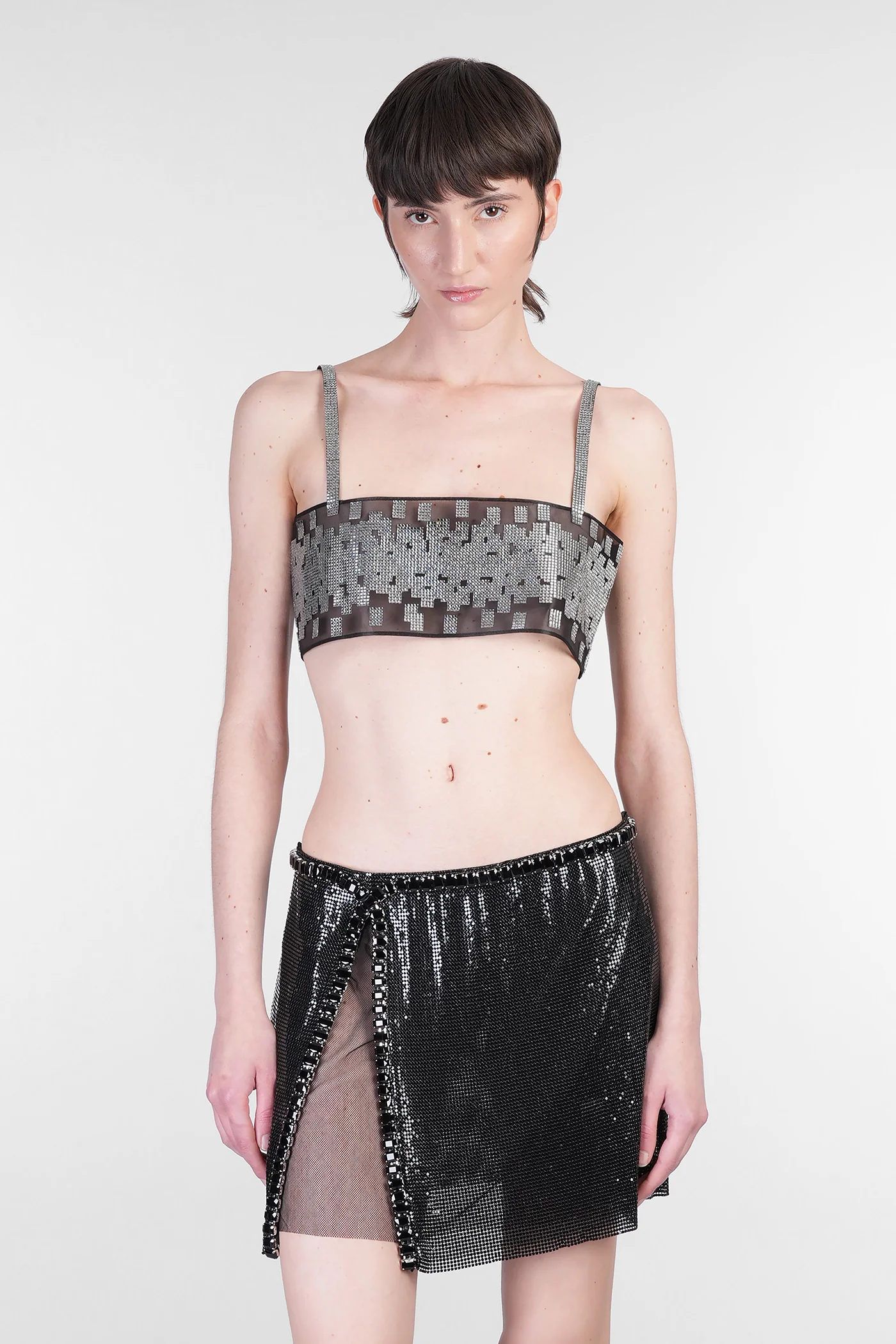 Pixel Topwear in black polyester