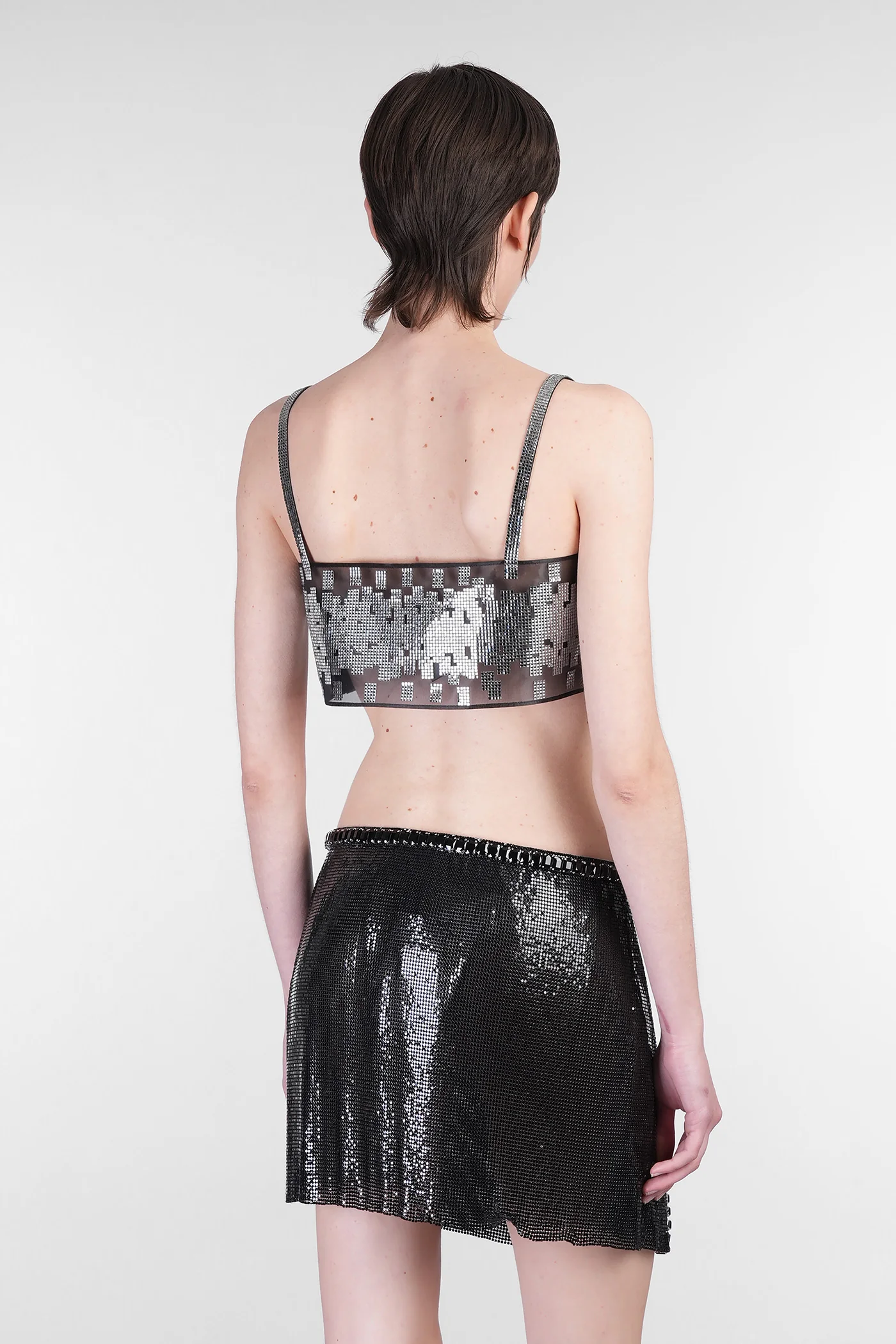 Pixel Topwear in black polyester - Image 3